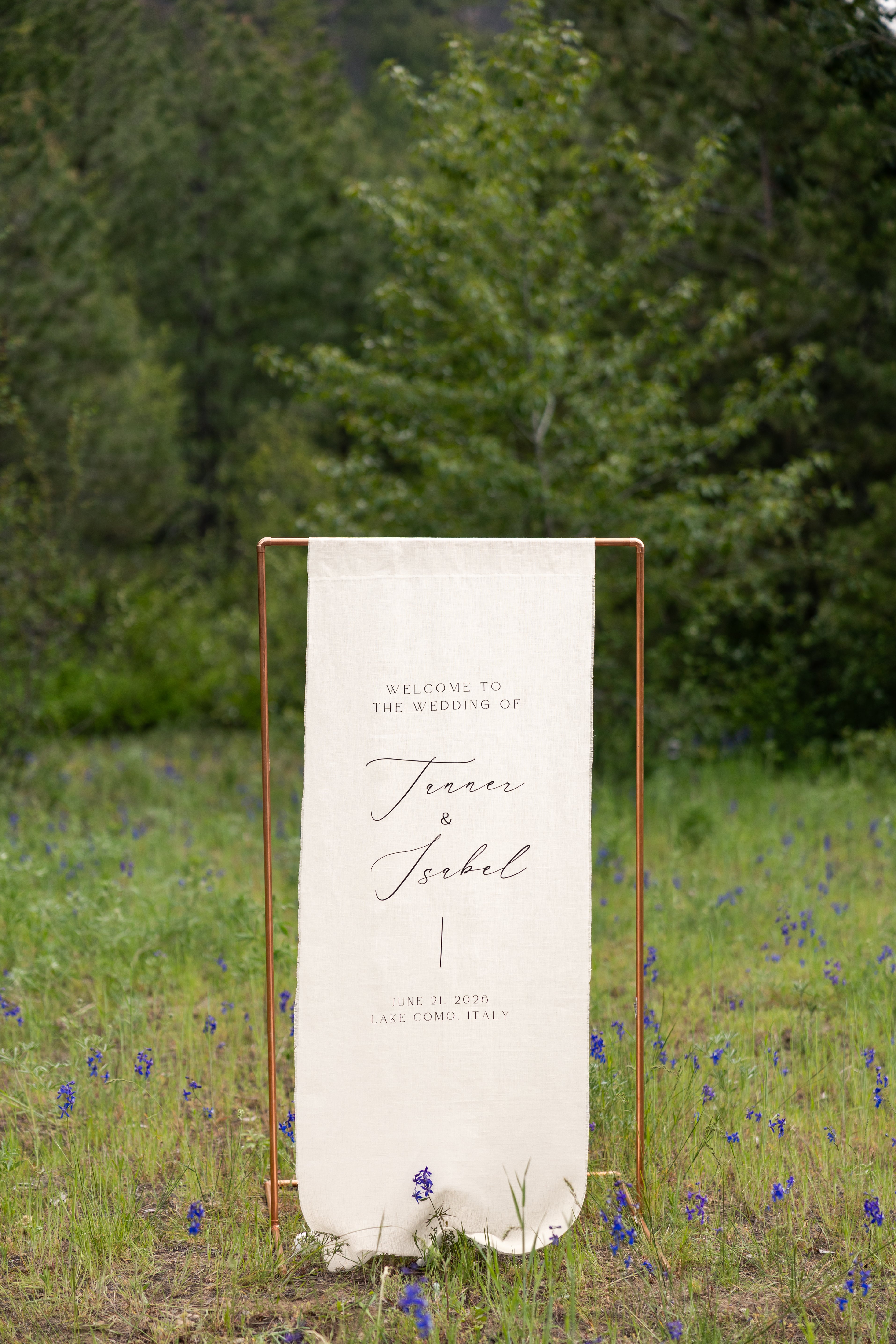 Flavinda Linen Welcome Sign