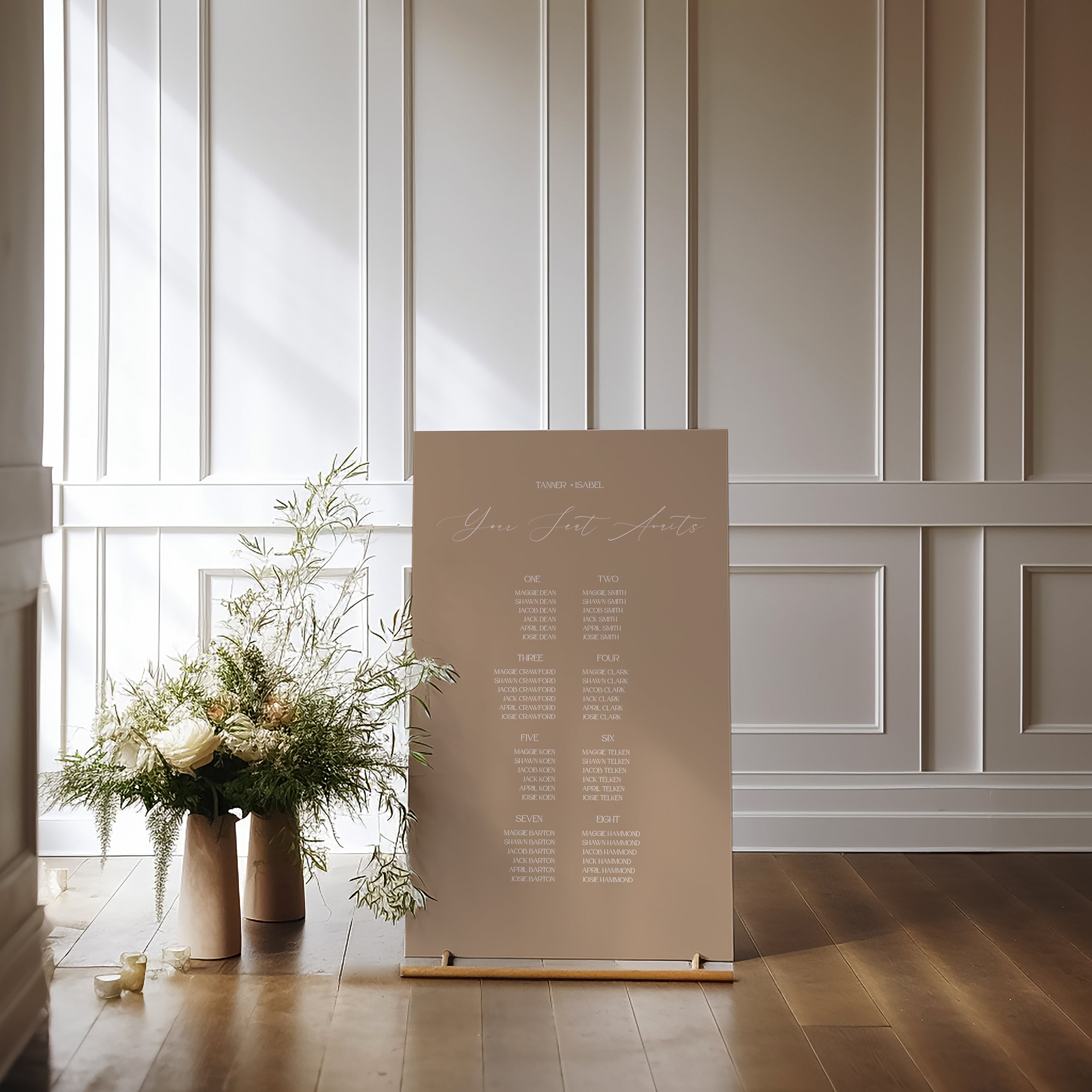 Falvinda Acrylic Seating Chart