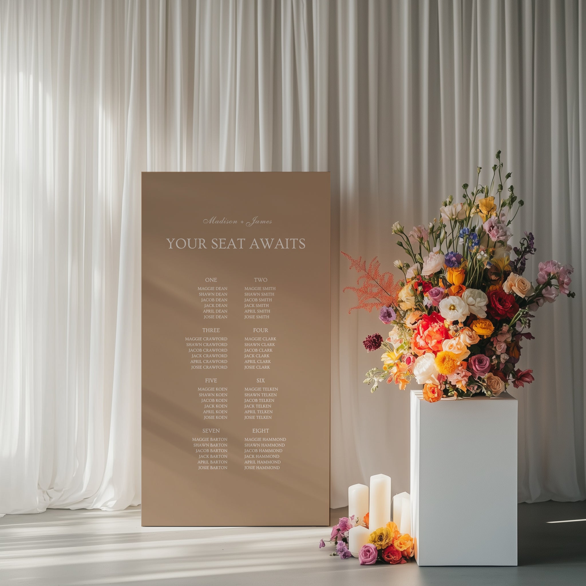 Ovo Acrylic Seating Chart