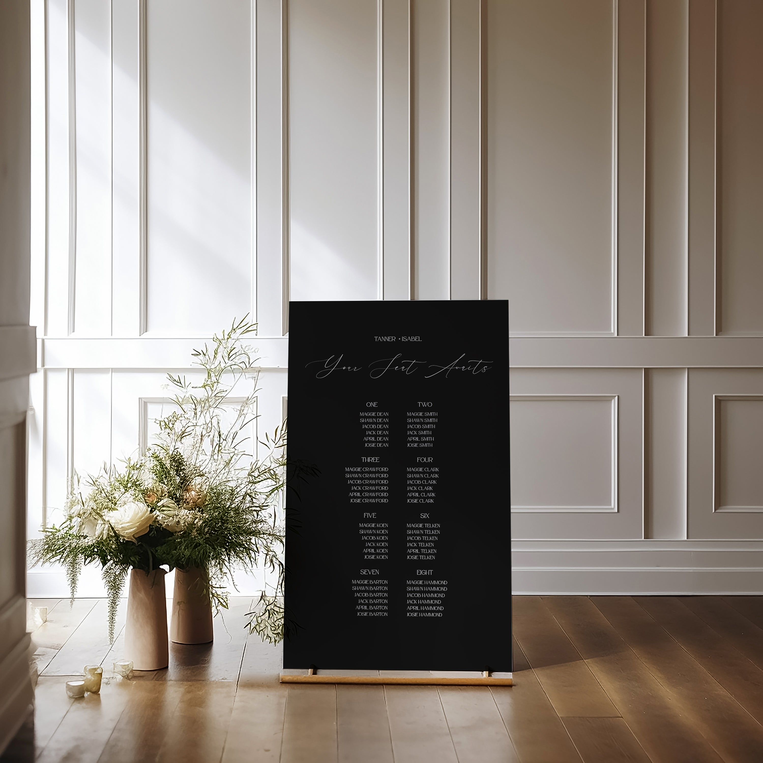 Falvinda Acrylic Seating Chart