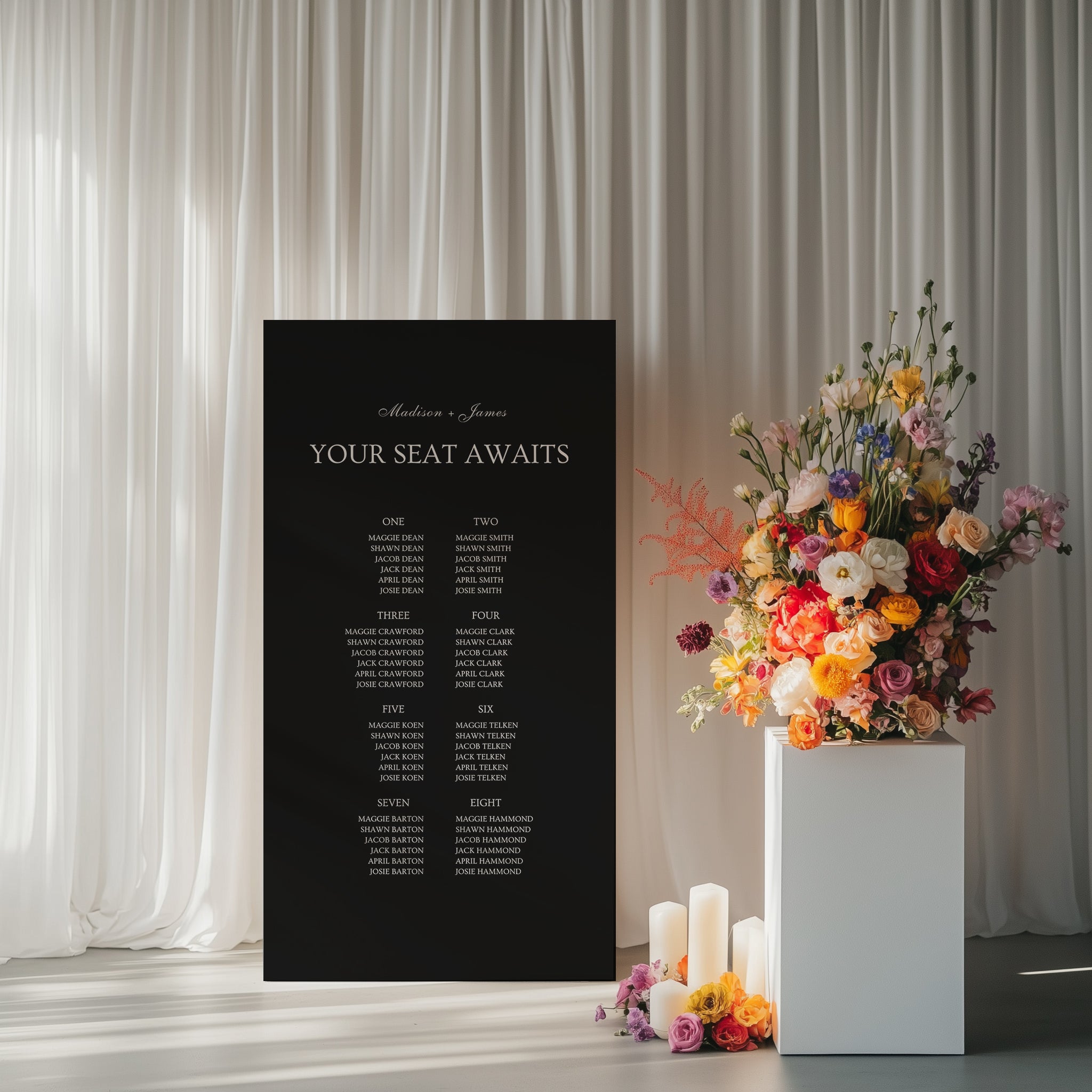Ovo Acrylic Seating Chart