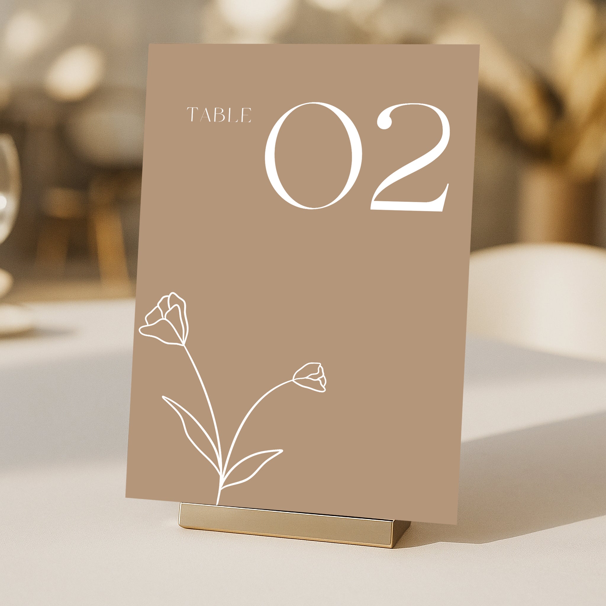 Cigatte Acrylic Table Number