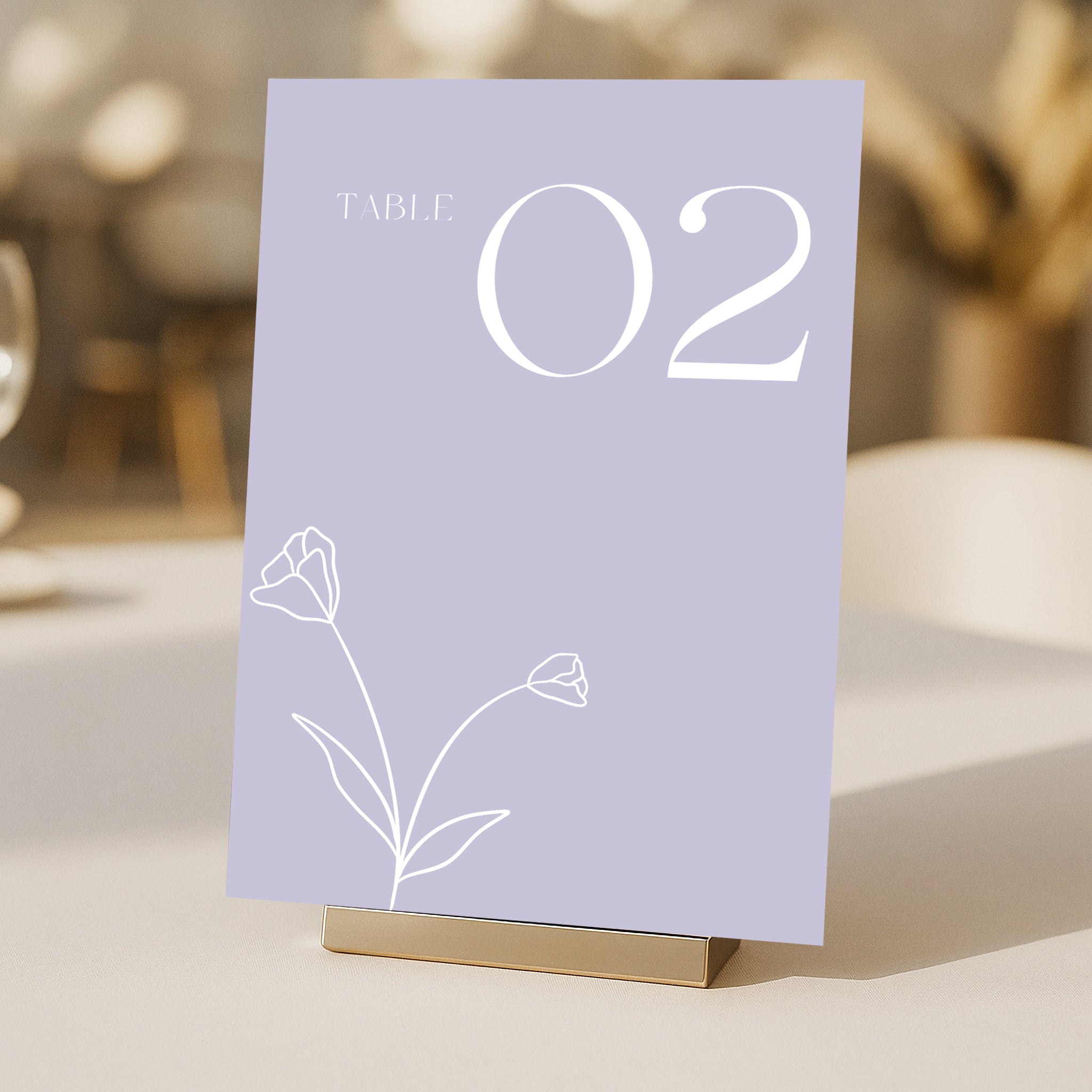 Cigatte Acrylic Table Number