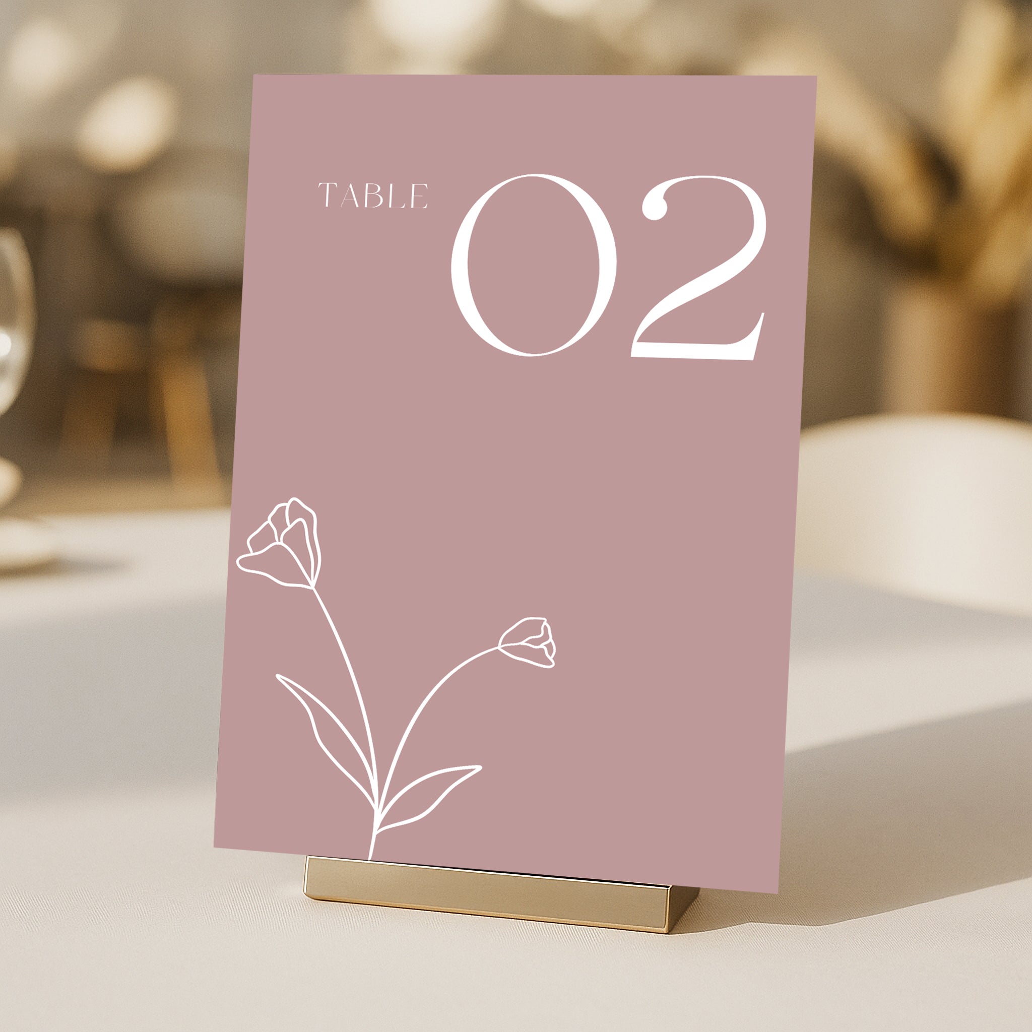 Cigatte Acrylic Table Number
