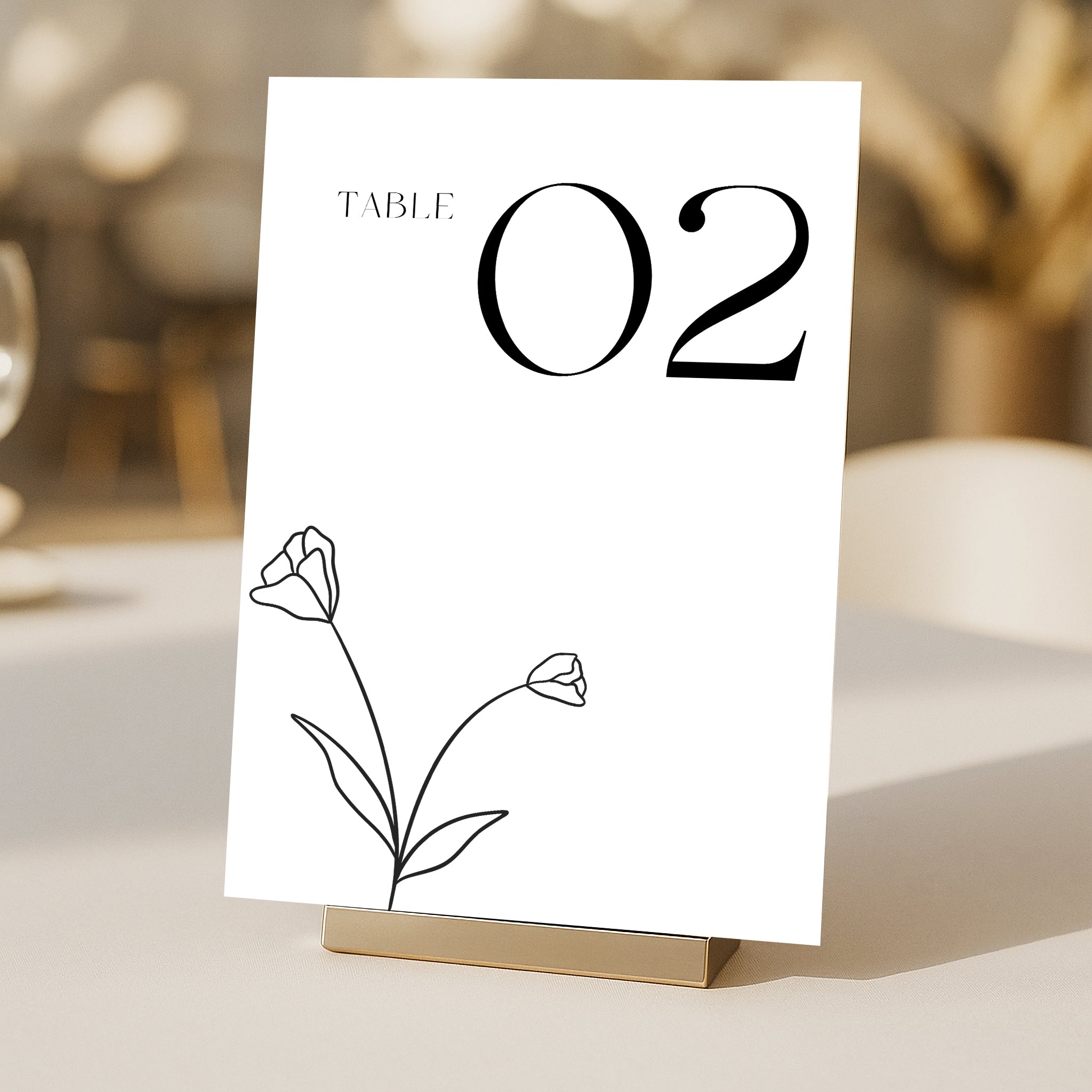 Cigatte Acrylic Table Number