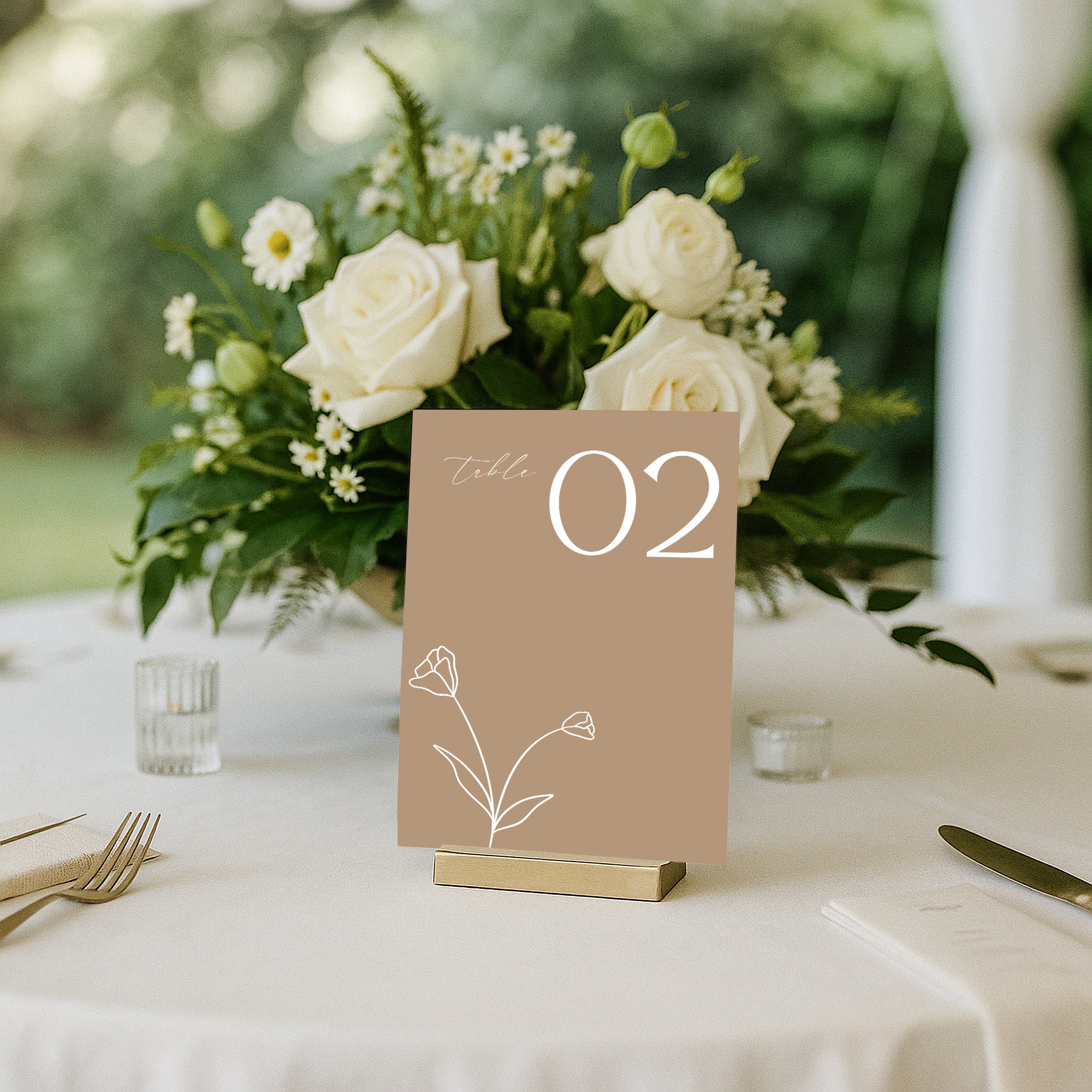 Flavinda Acrylic Table Numbers