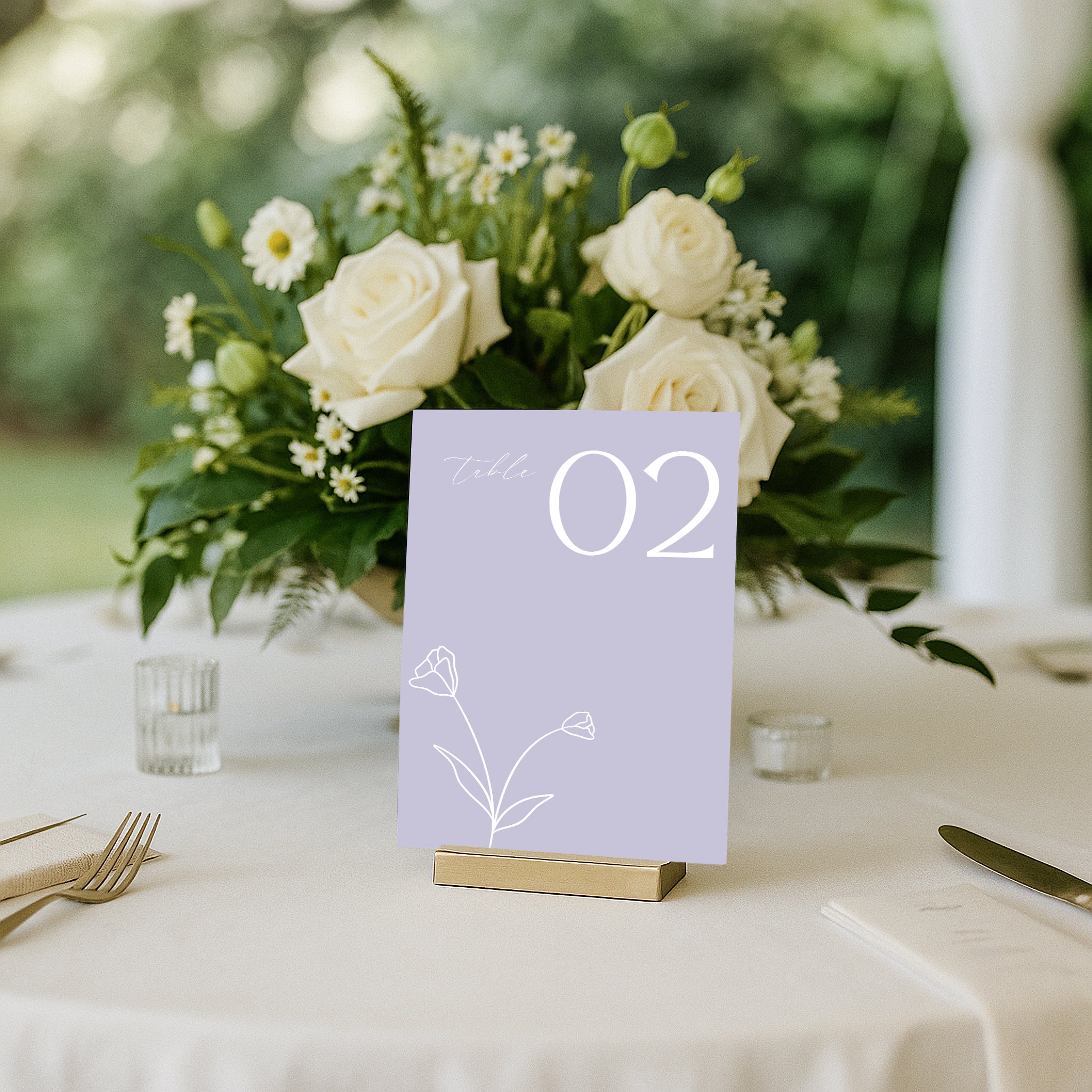 Flavinda Acrylic Table Numbers