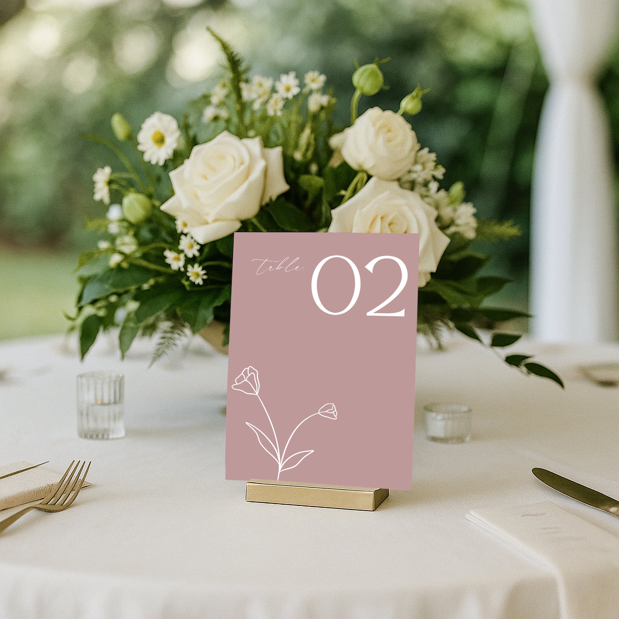 Flavinda Acrylic Table Numbers