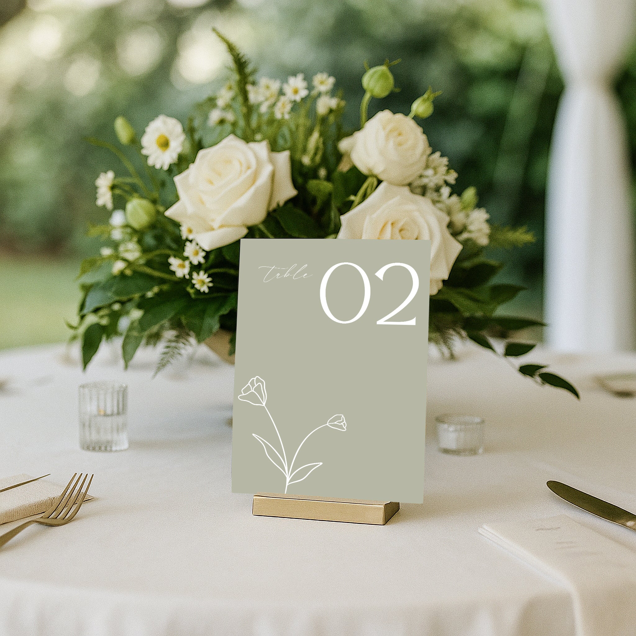 Flavinda Acrylic Table Numbers