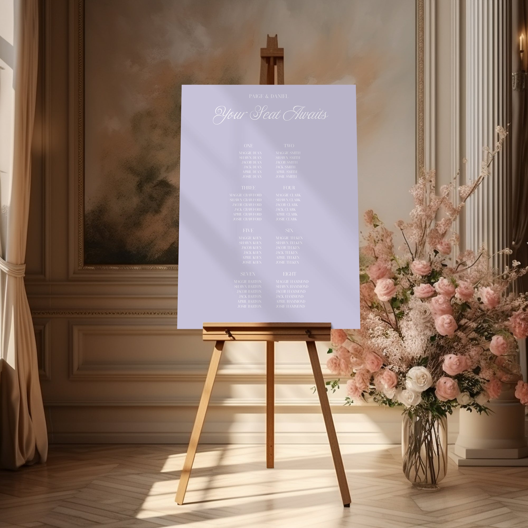Vallgre Acrylic Seating Chart