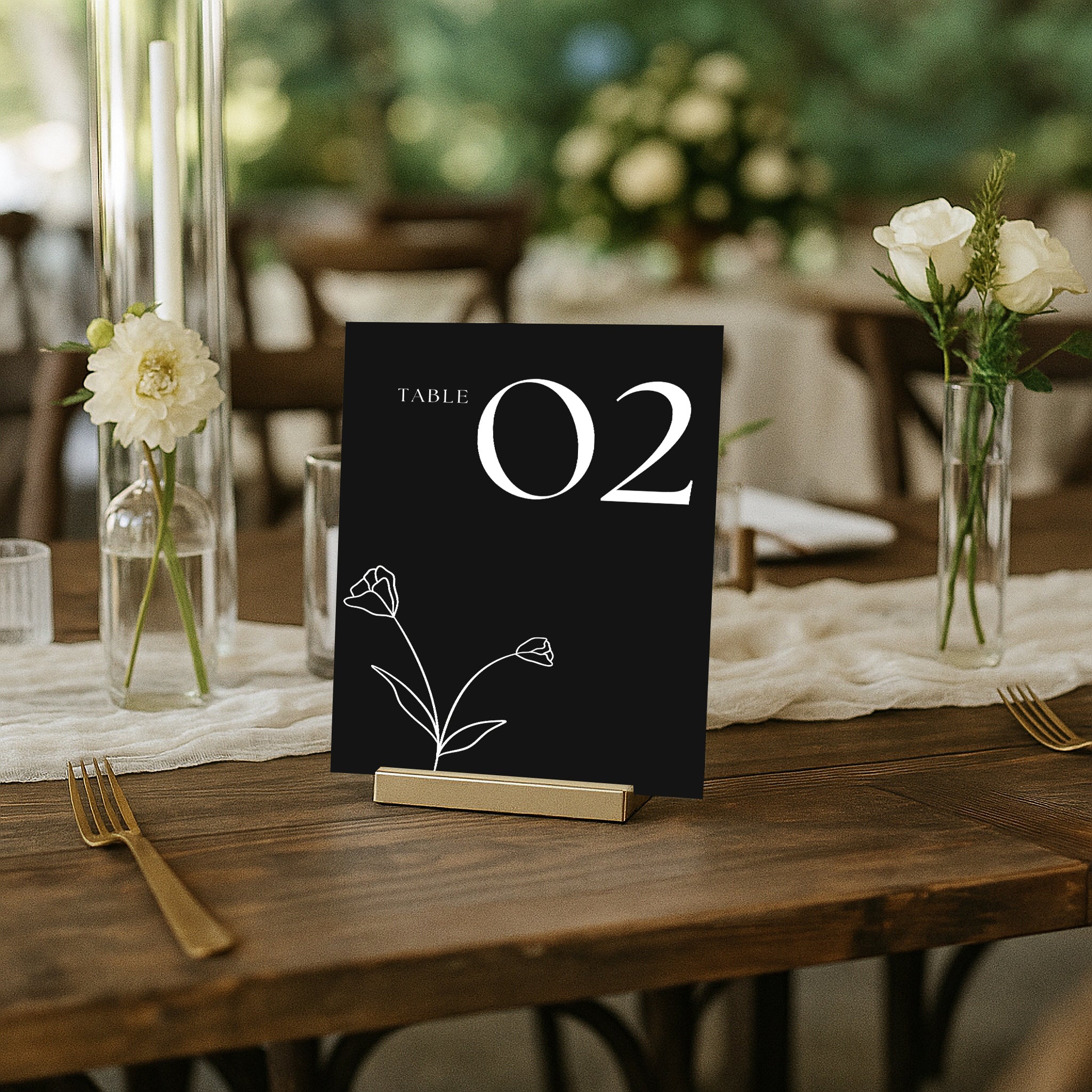 The Seasons Acrylic Table Numbers