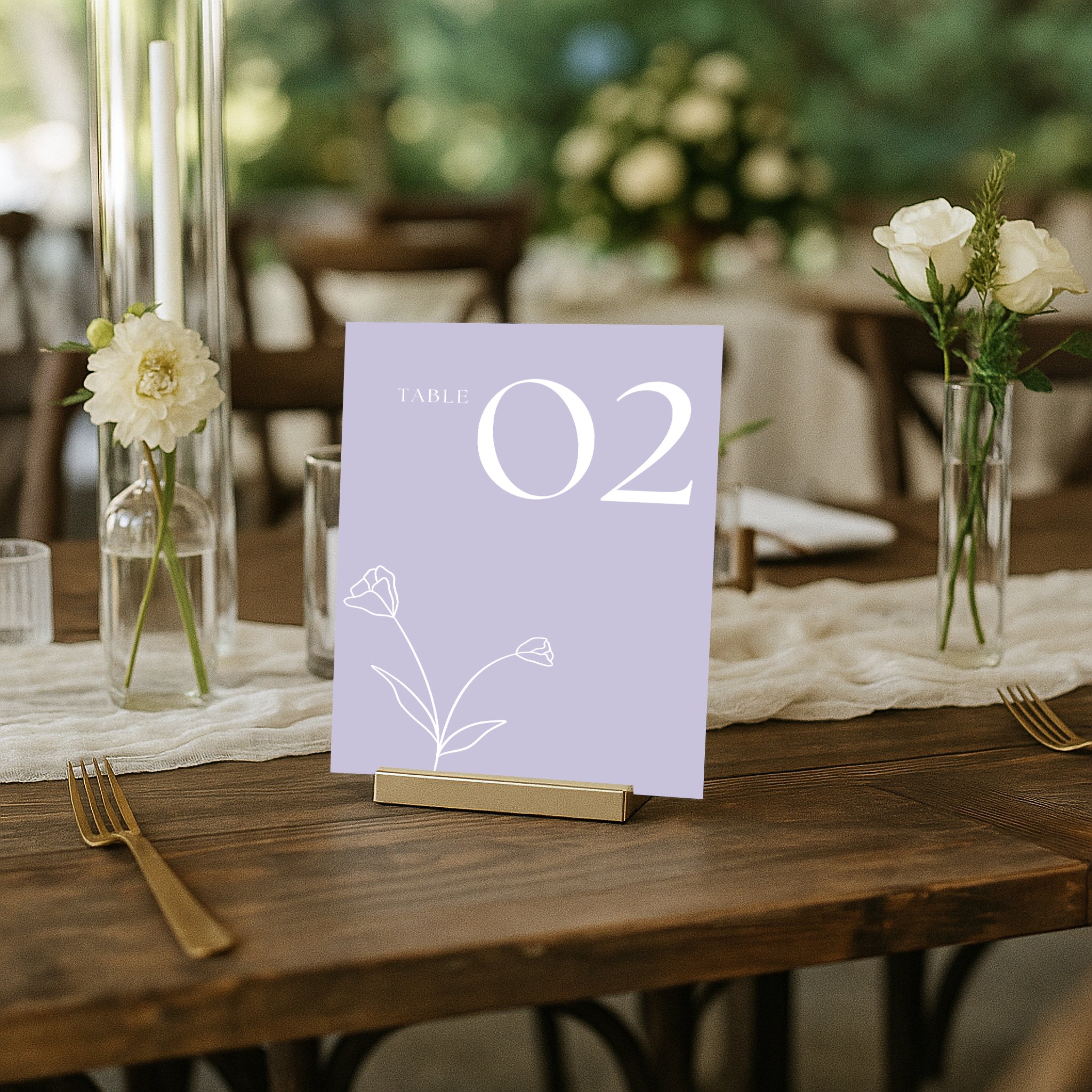 The Seasons Acrylic Table Numbers