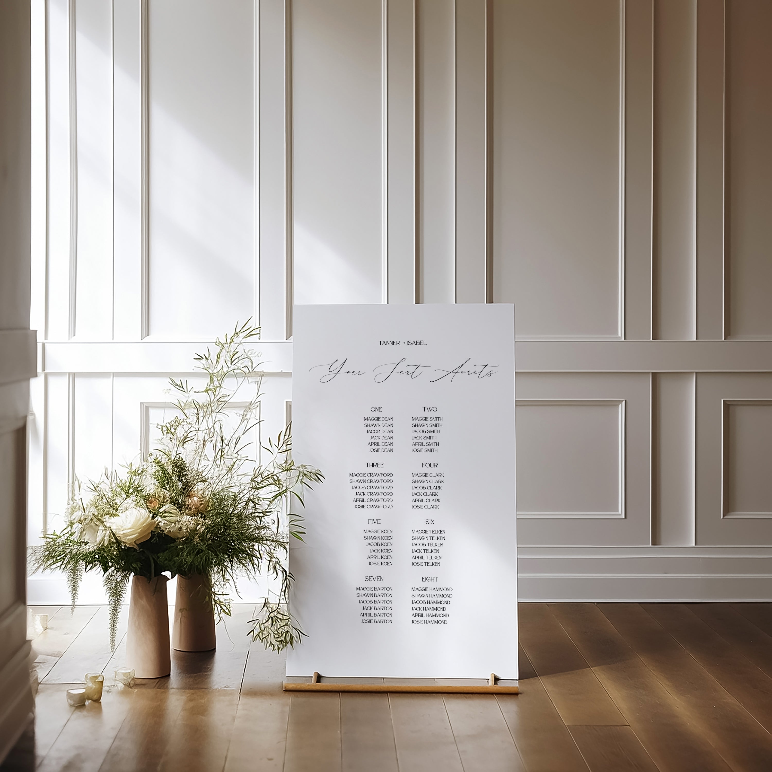 Falvinda Acrylic Seating Chart