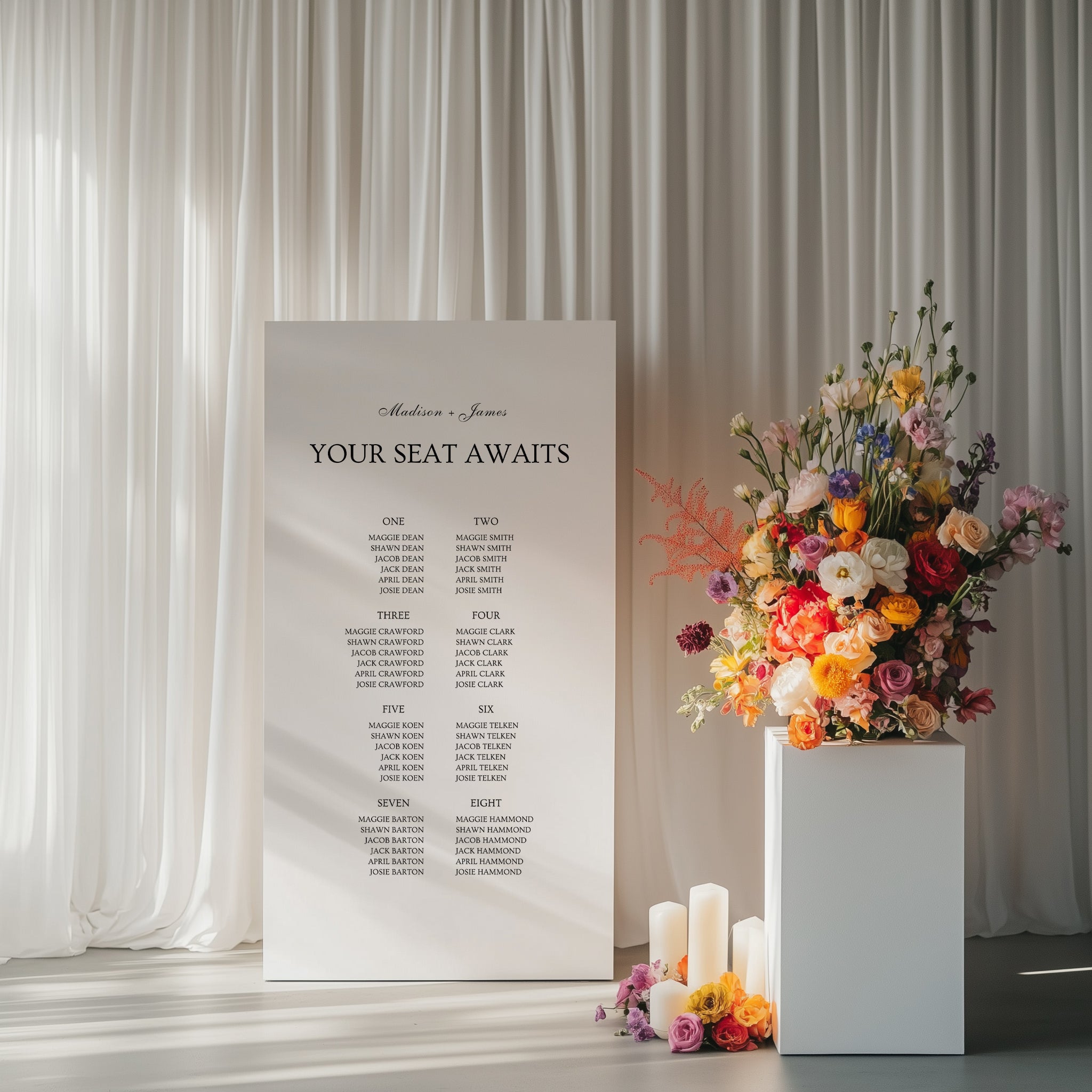 Ovo Acrylic Seating Chart