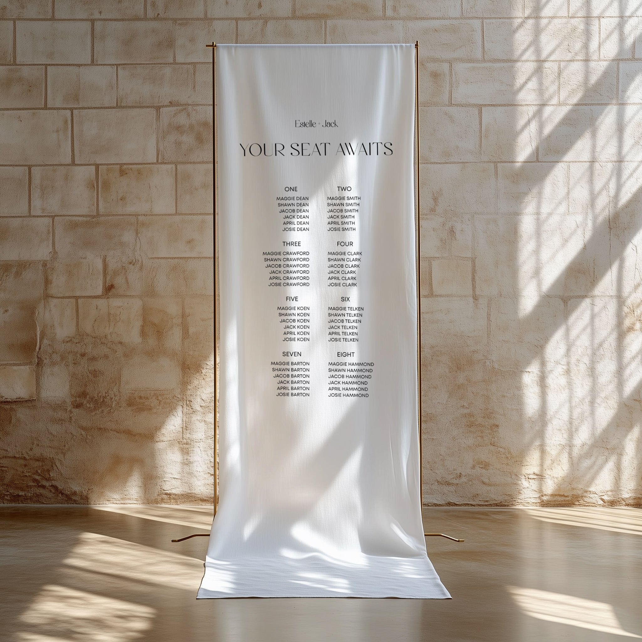 Cigatte Linen Seating Chart