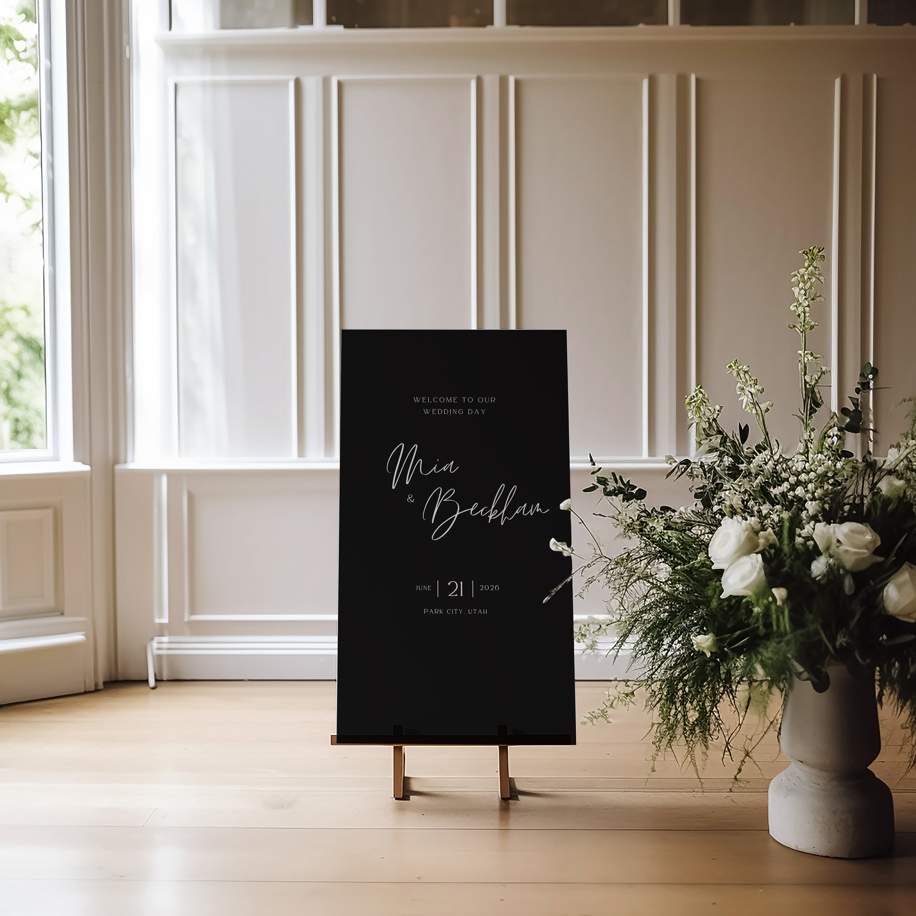 Emitha Acrylic Welcome Sign