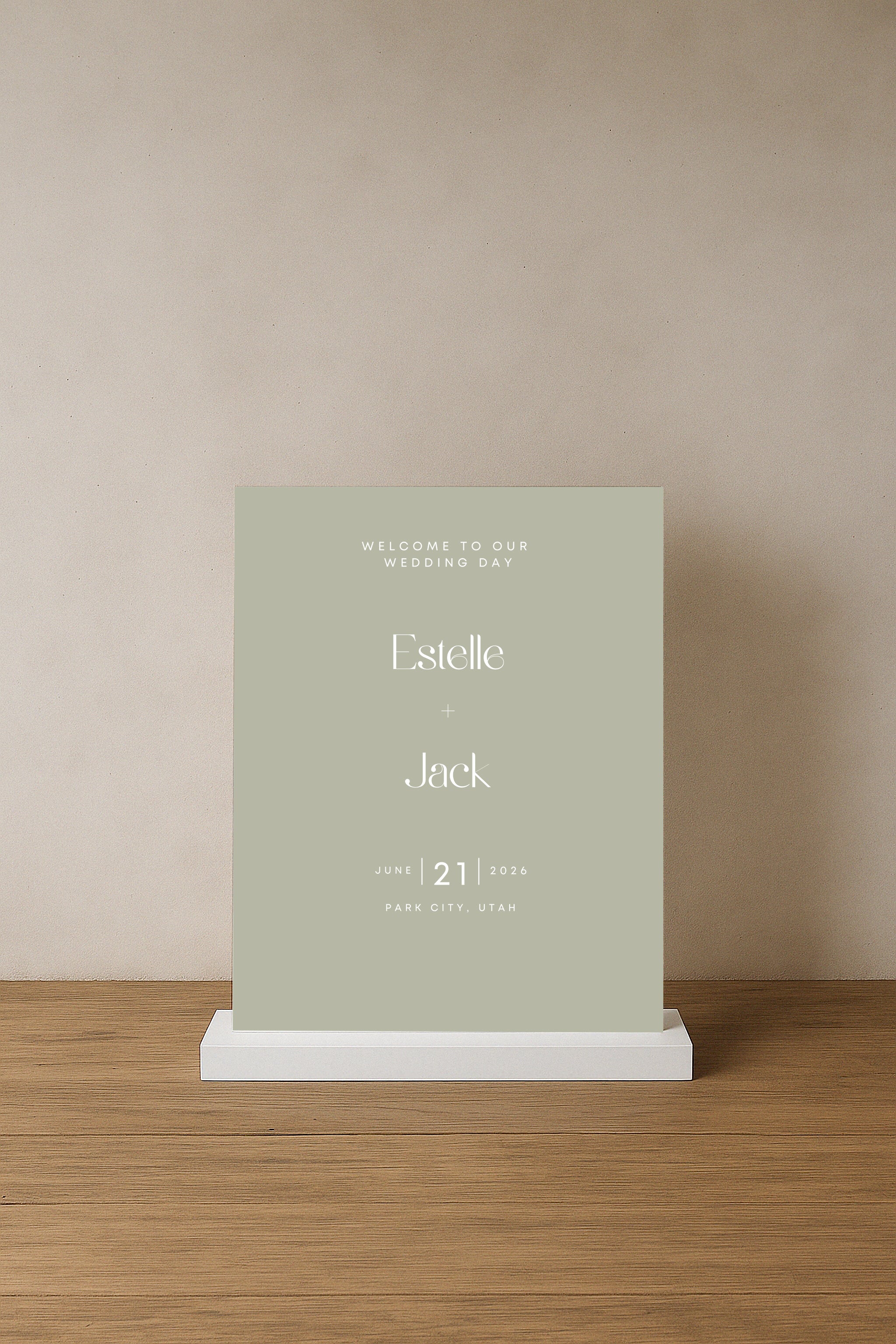 Cigatte Acrylic Welcome Sign