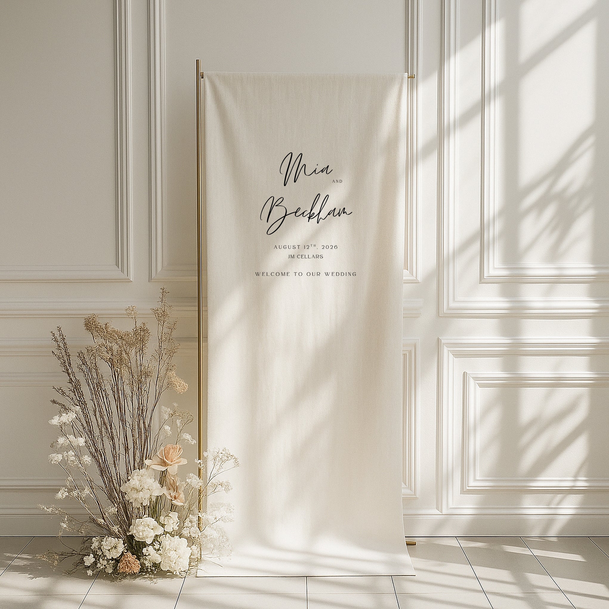 Emitha Linen Welcome Sign