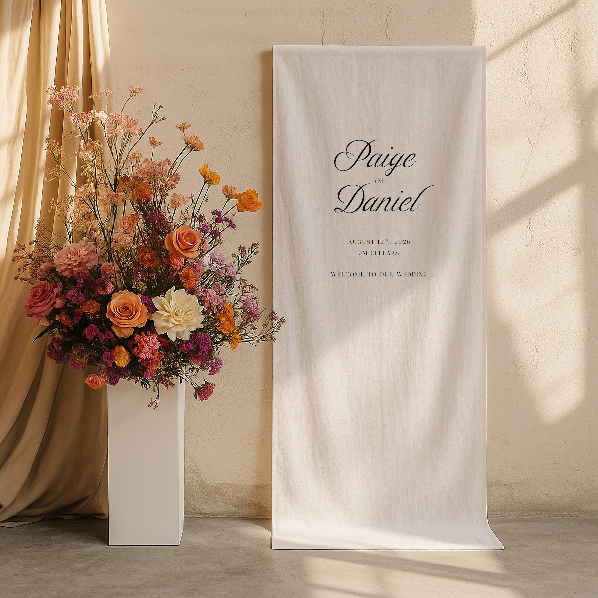 Vallgre Linen Welcome Sign