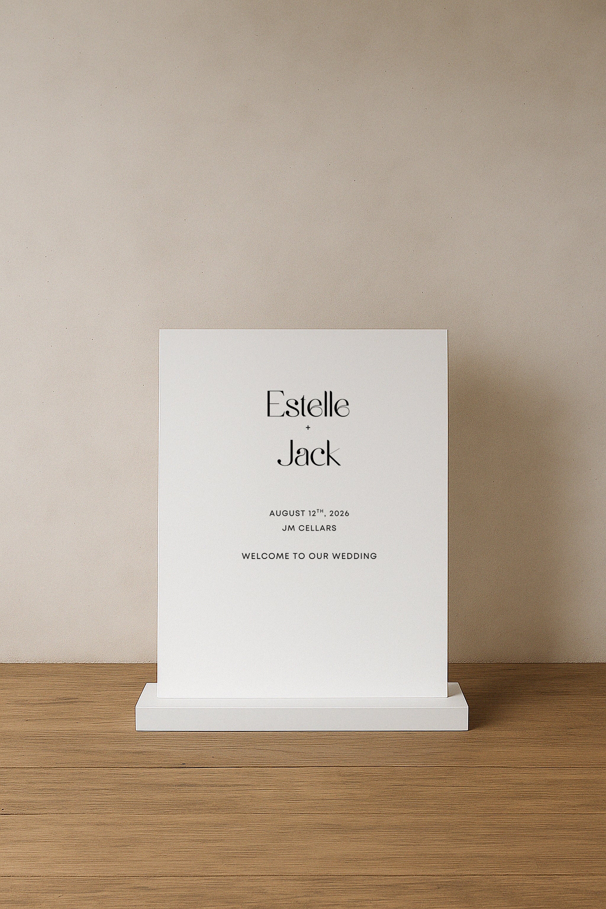 Cigatte Acrylic Welcome Sign