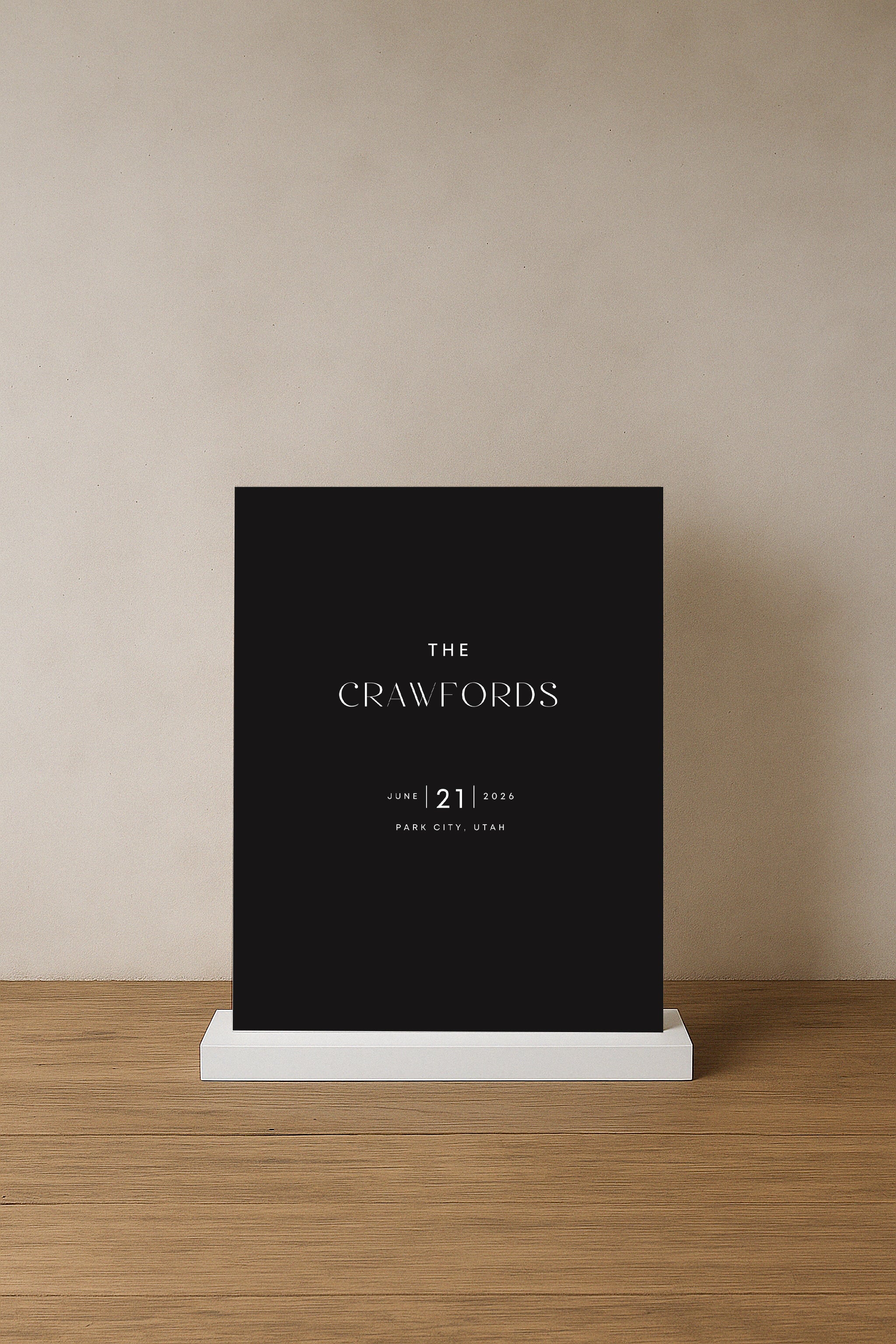Cigatte Acrylic Welcome Sign