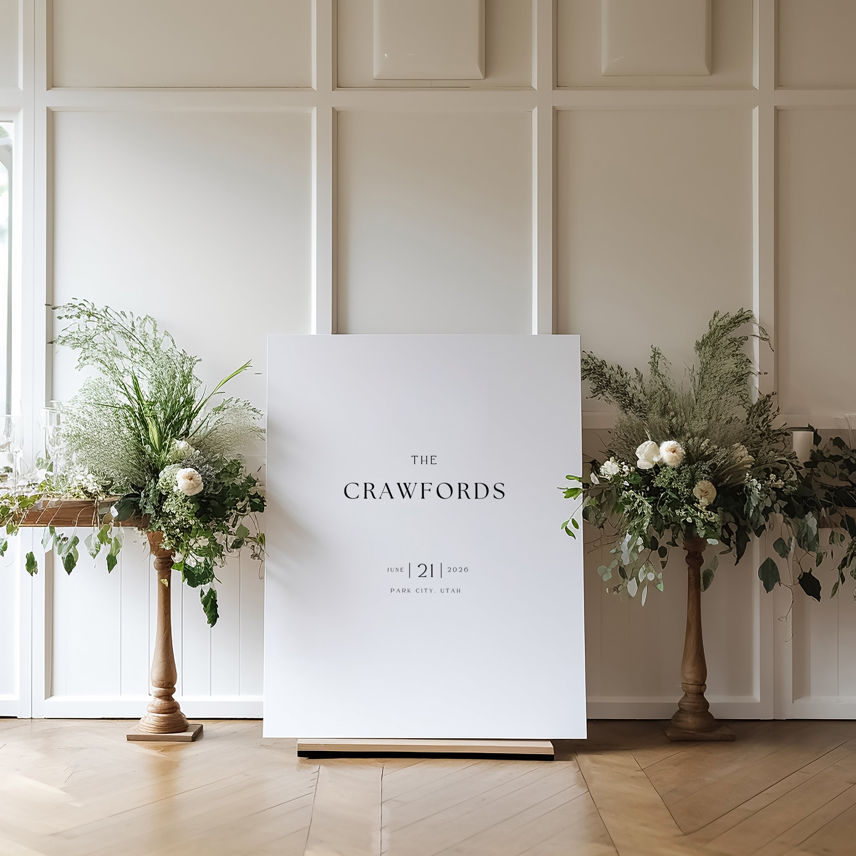 The Seasons Acrylic Welcome Sign