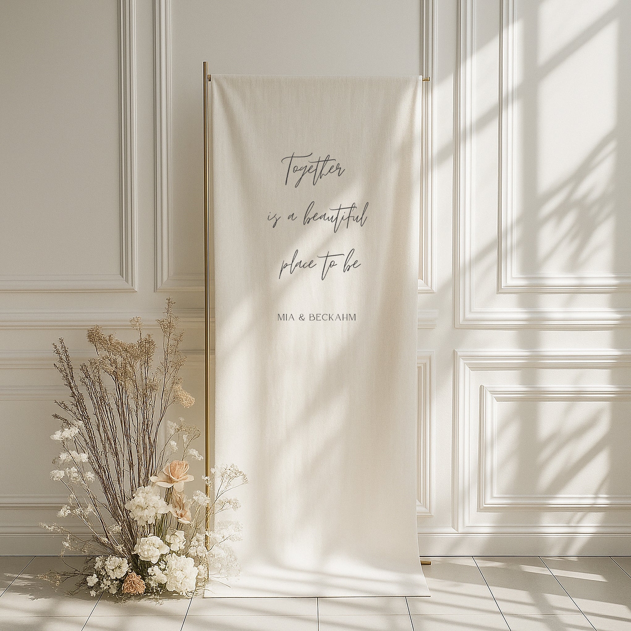 Emitha Linen Welcome Sign