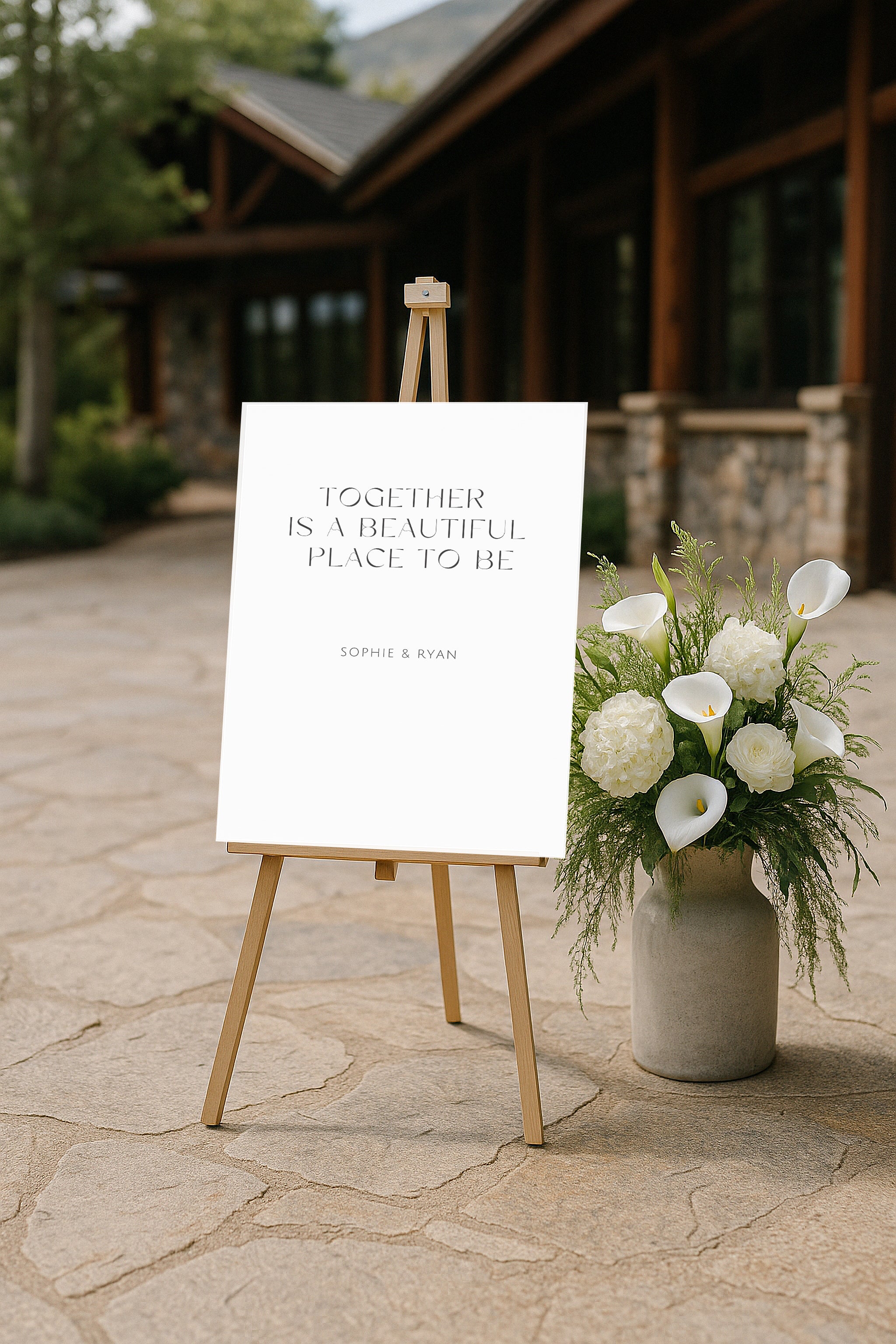 Metonia Acrylic Welcome Sign