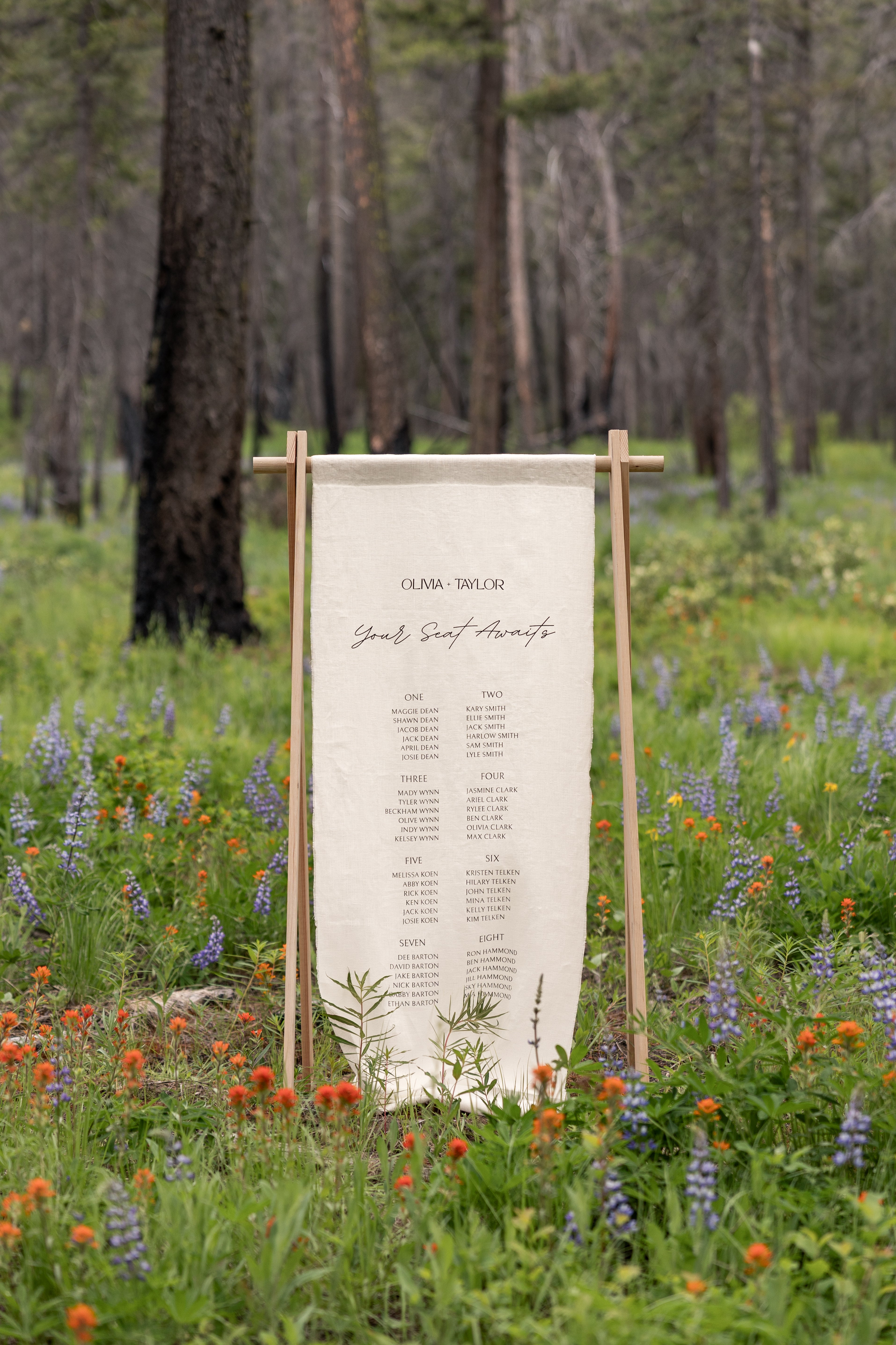 Mon Cheri Linen Seating Chart