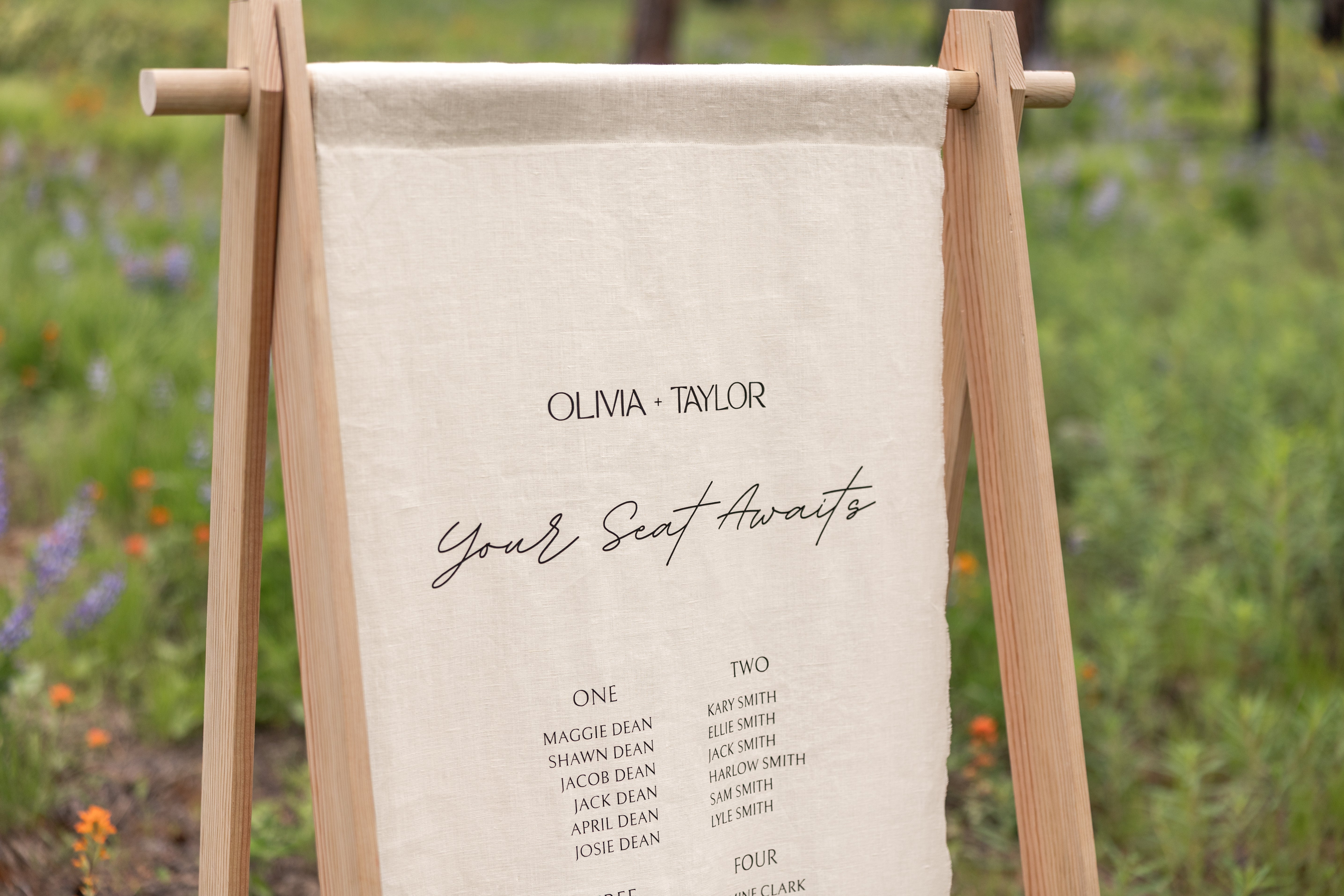 Mon Cheri Linen Seating Chart