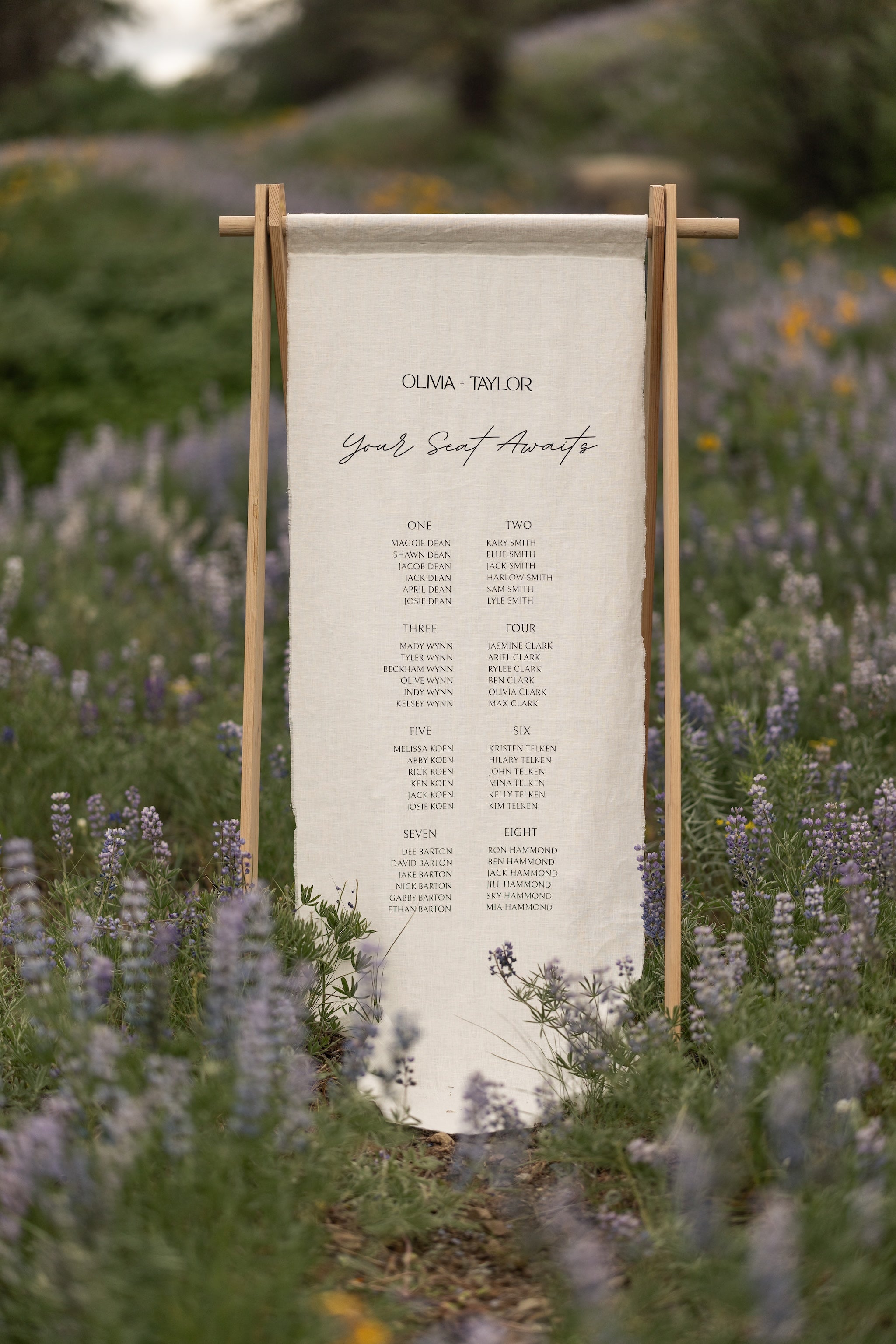 Mon Cheri Linen Seating Chart