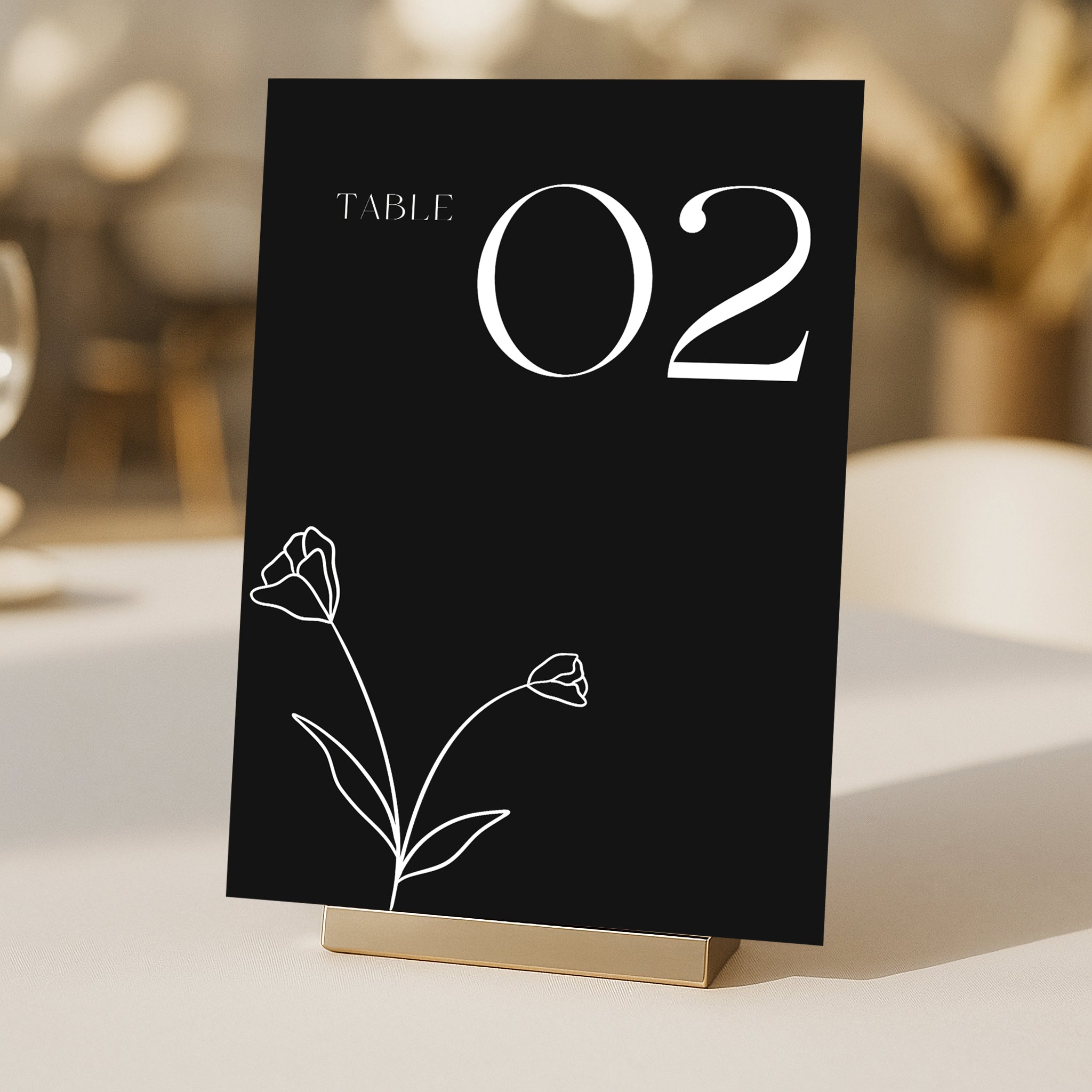 Cigatte Acrylic Table Number