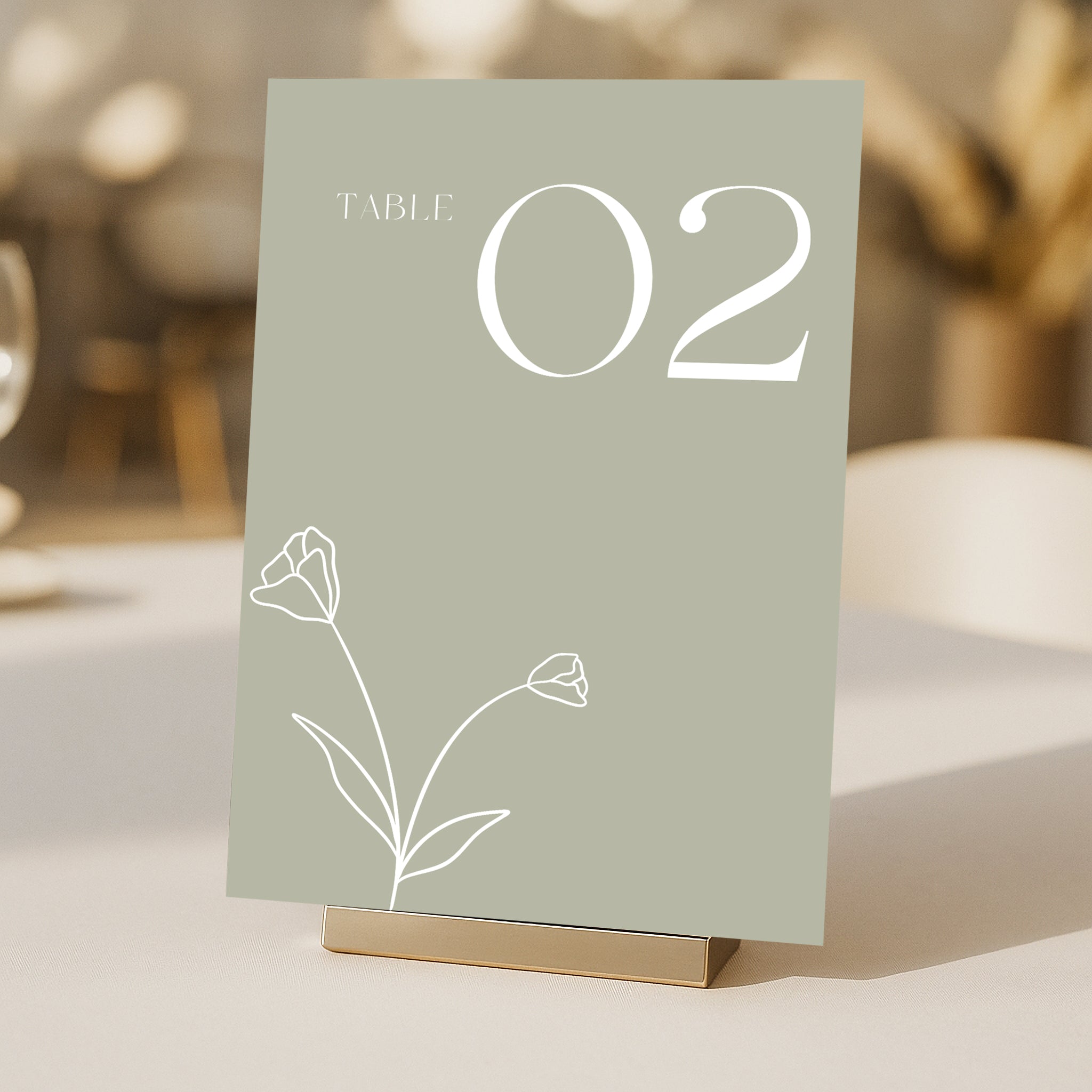 Cigatte Acrylic Table Number
