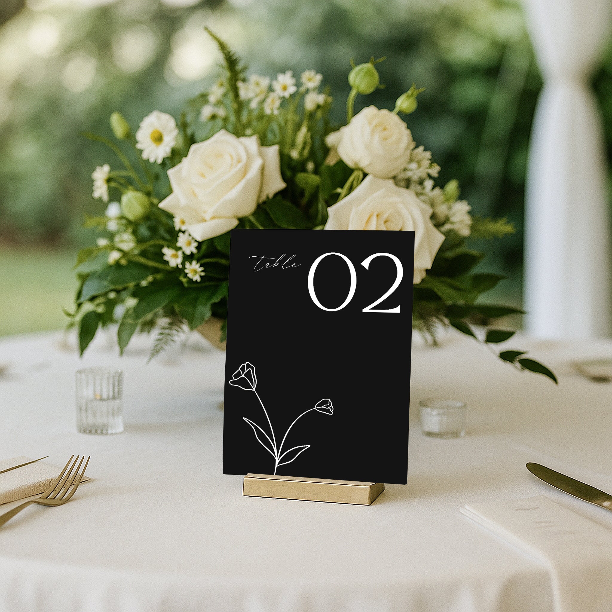 Flavinda Acrylic Table Numbers
