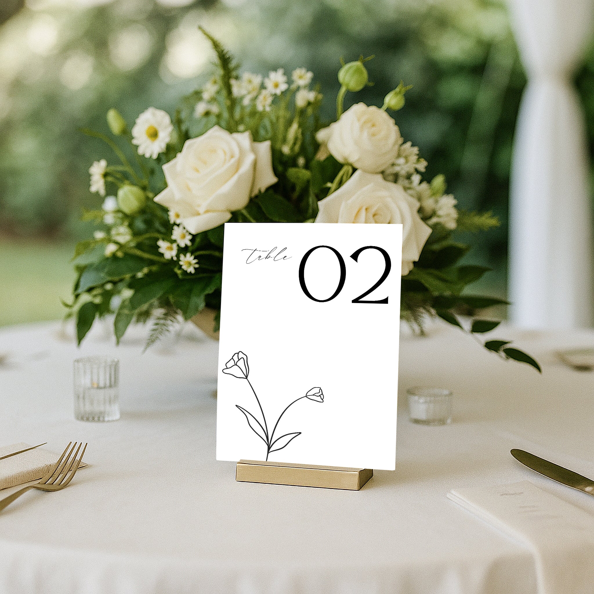 Flavinda Acrylic Table Numbers