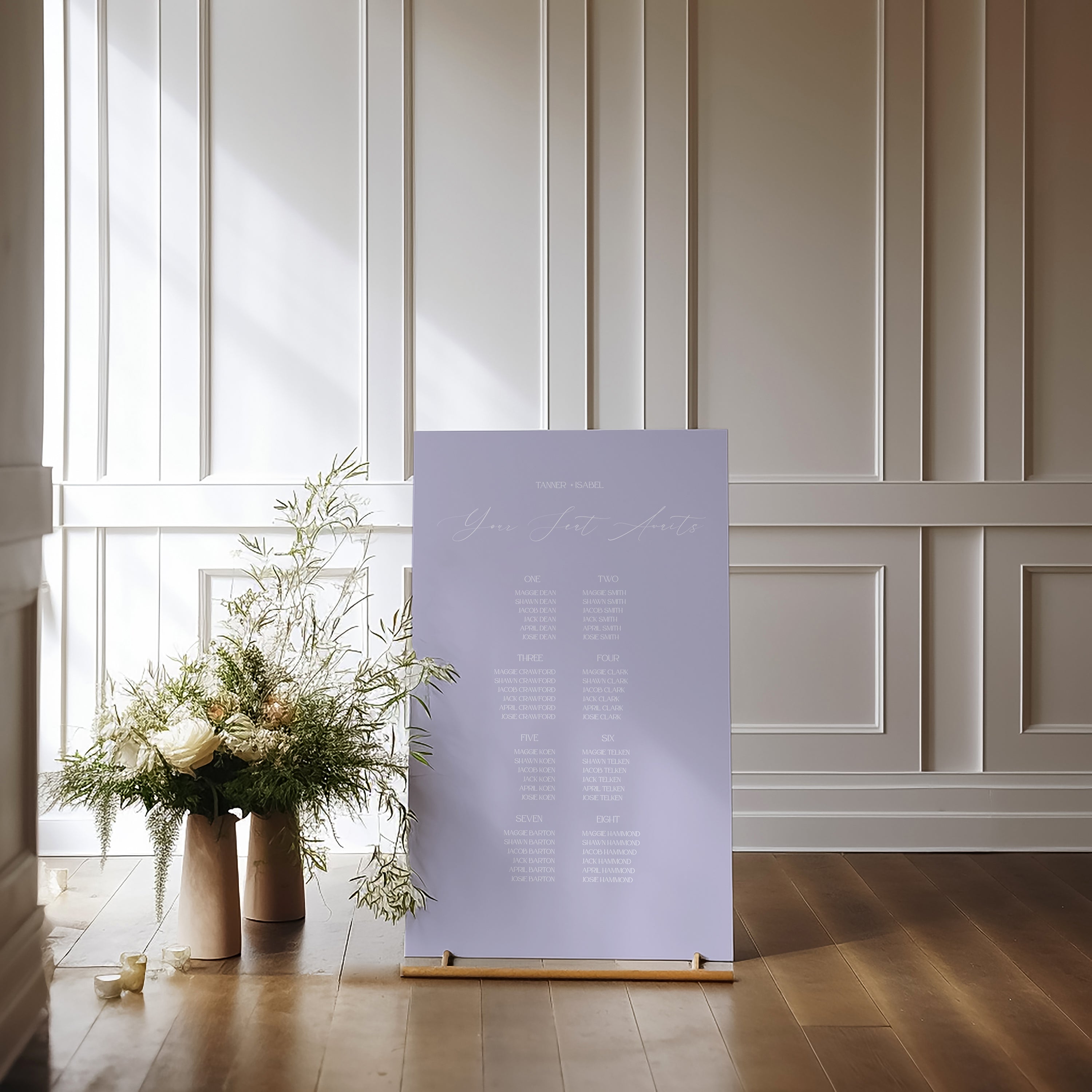 Falvinda Acrylic Seating Chart