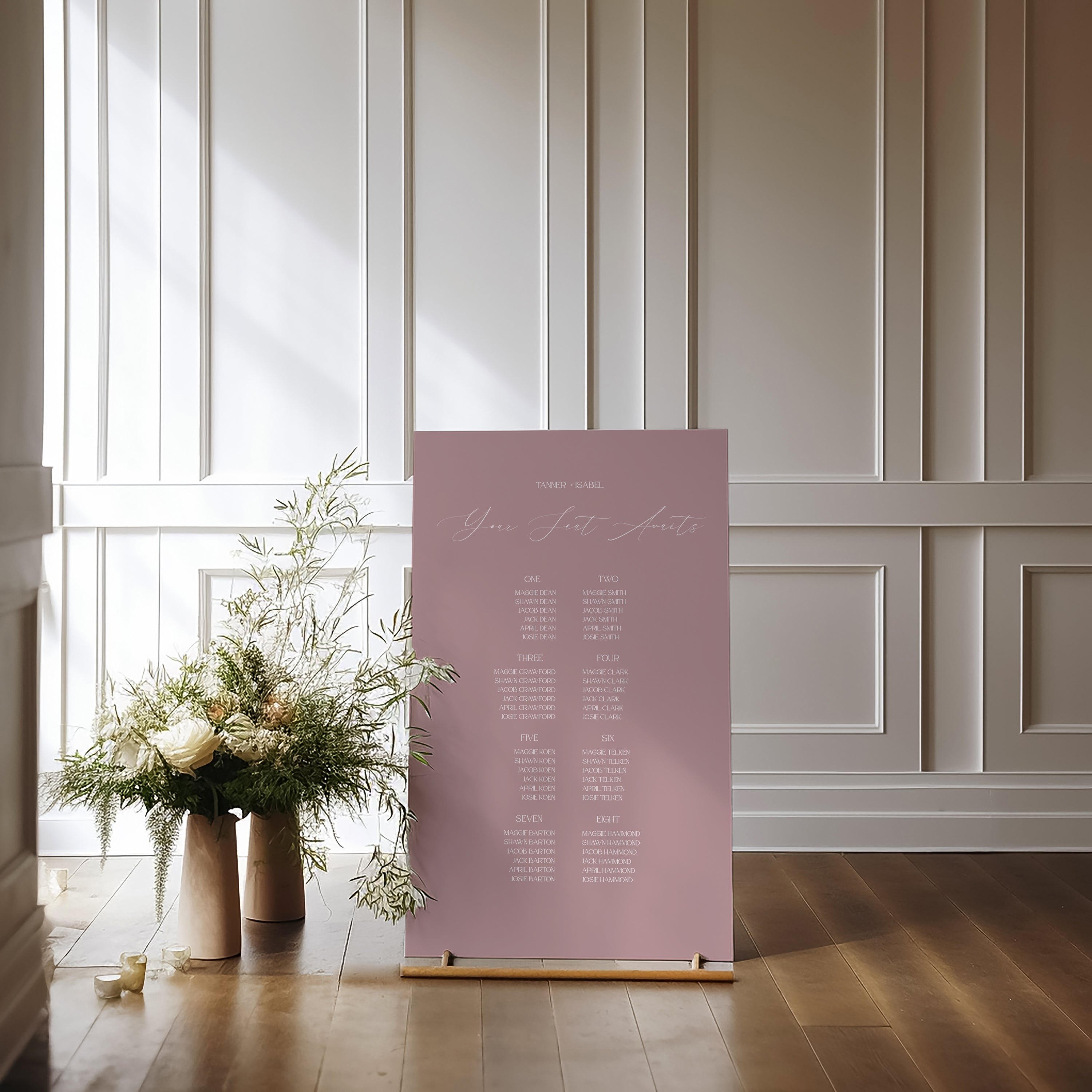 Falvinda Acrylic Seating Chart