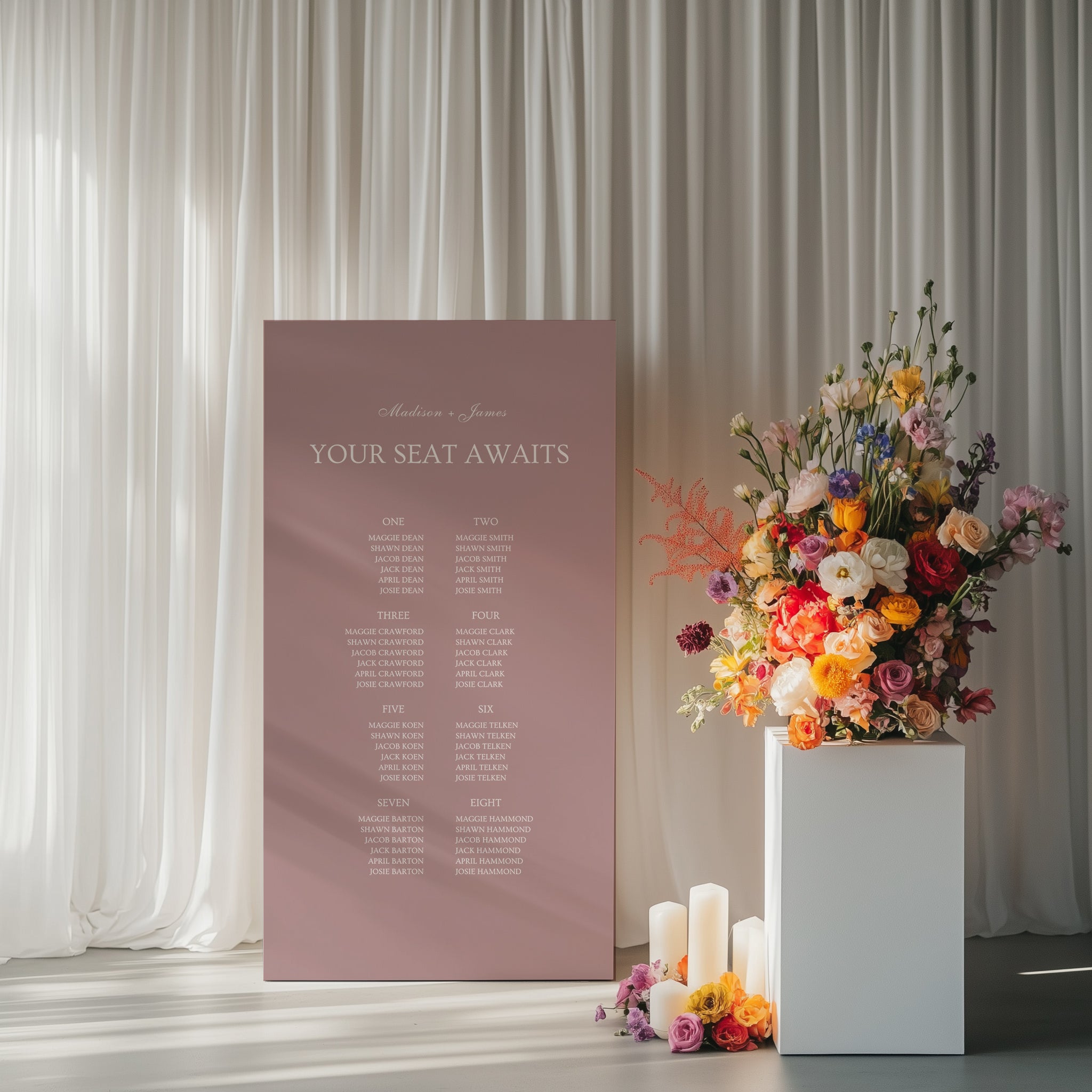 Ovo Acrylic Seating Chart