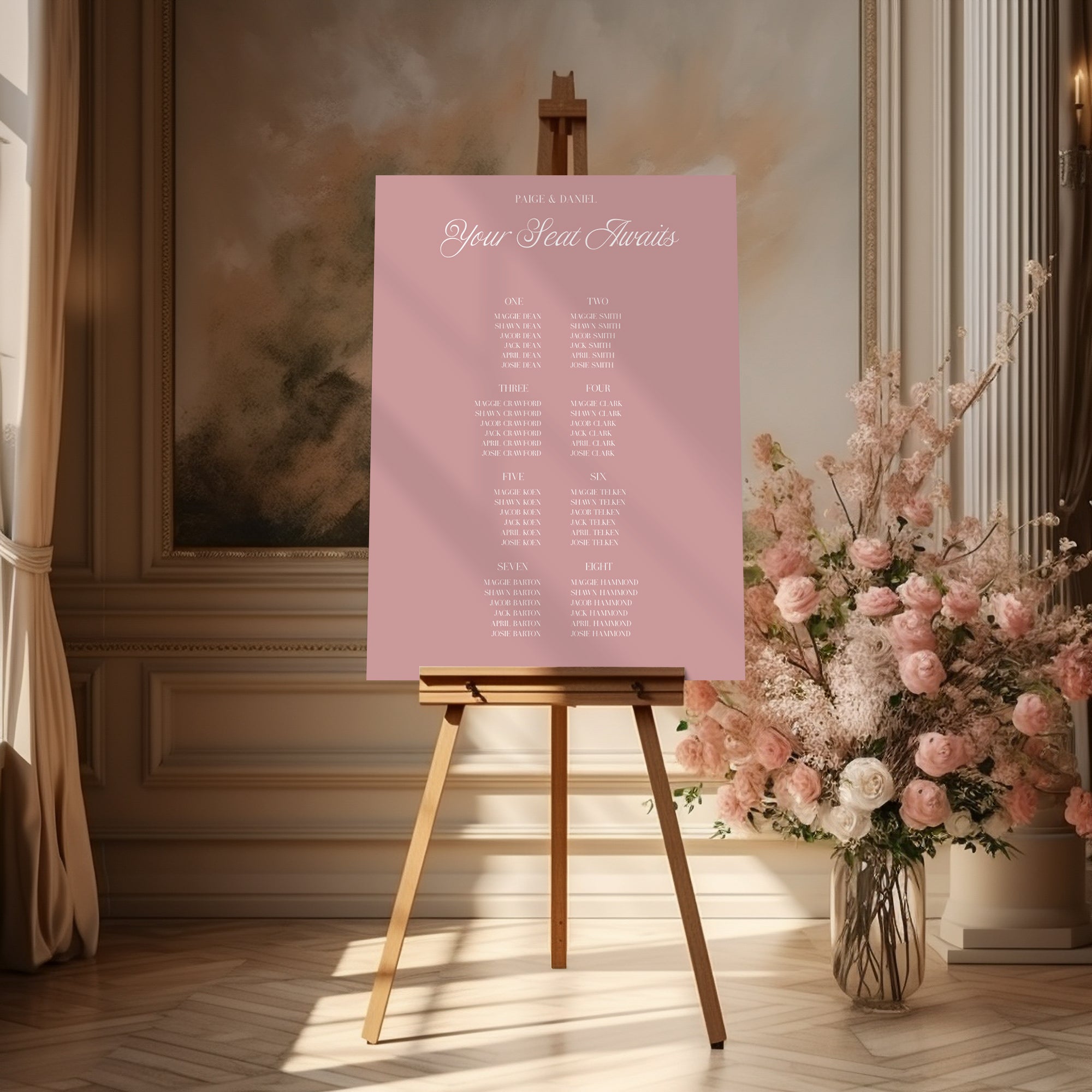 Vallgre Acrylic Seating Chart