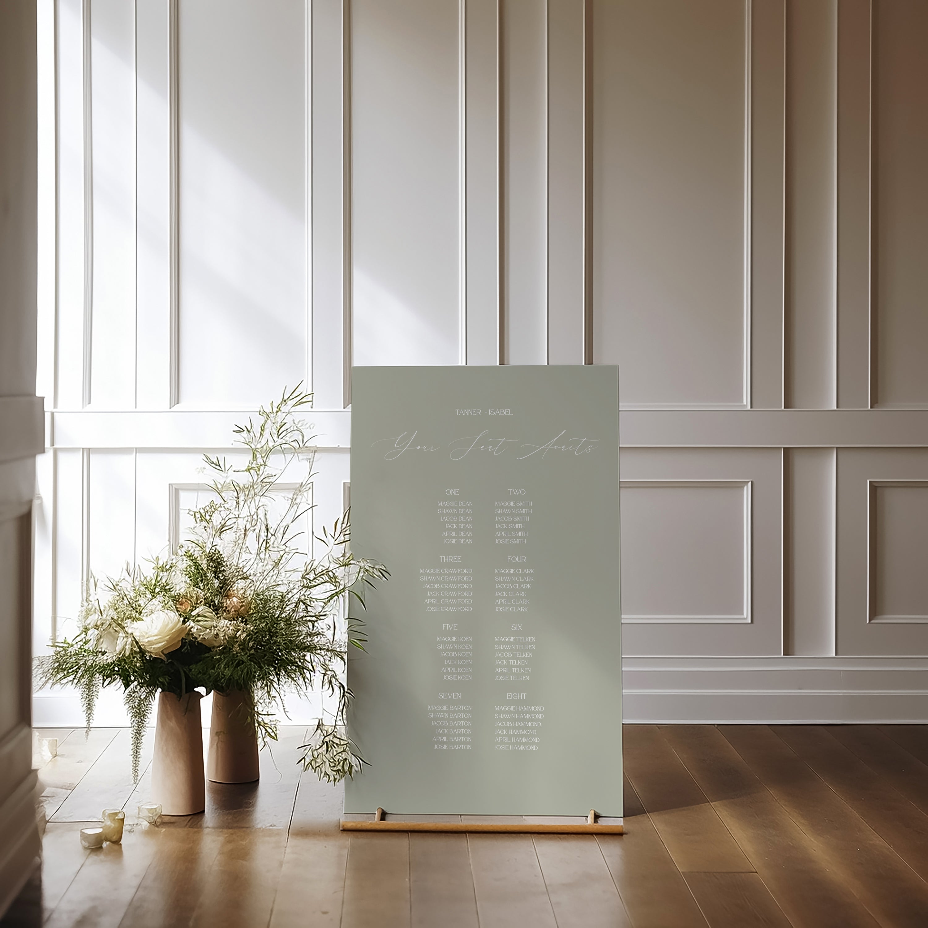 Falvinda Acrylic Seating Chart