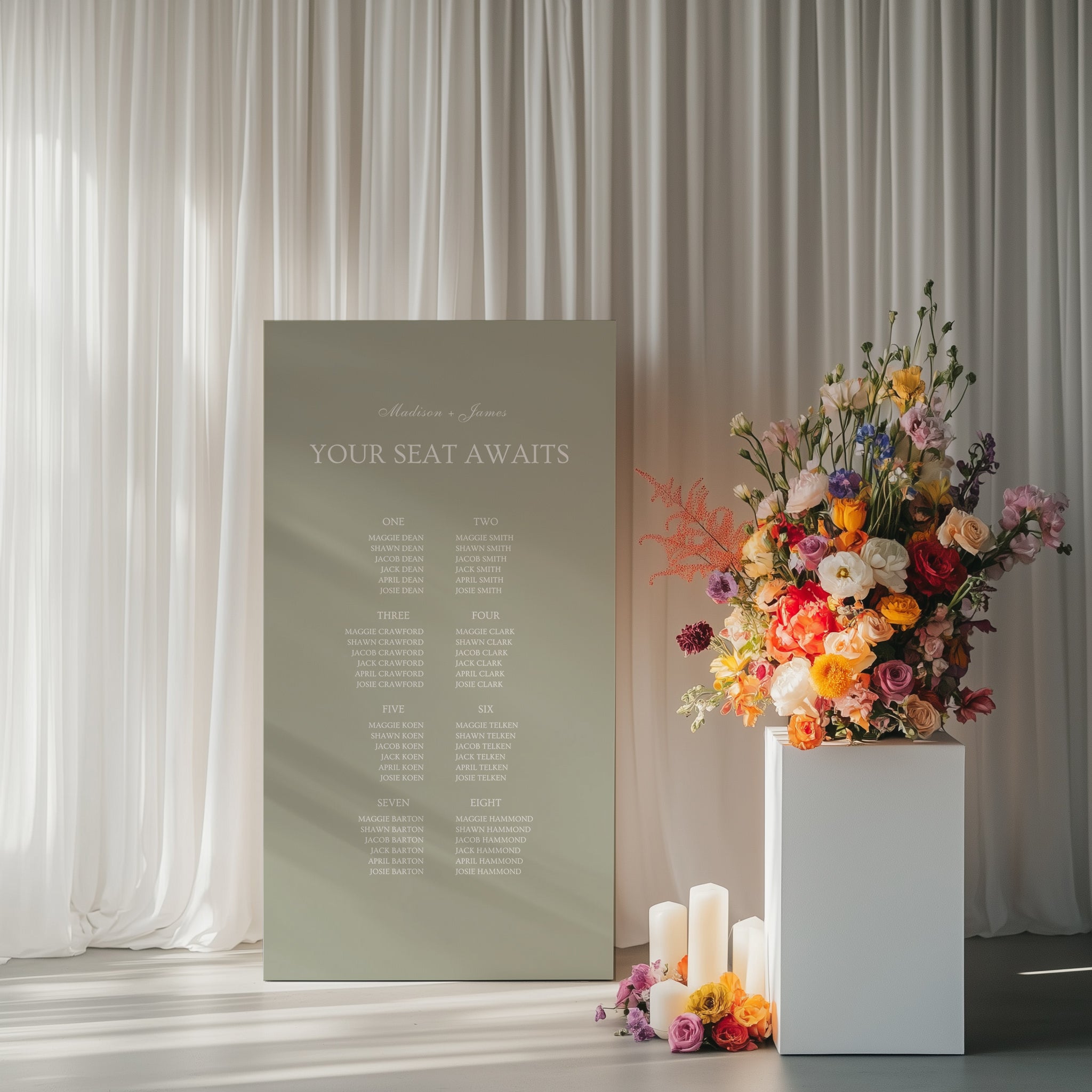 Ovo Acrylic Seating Chart