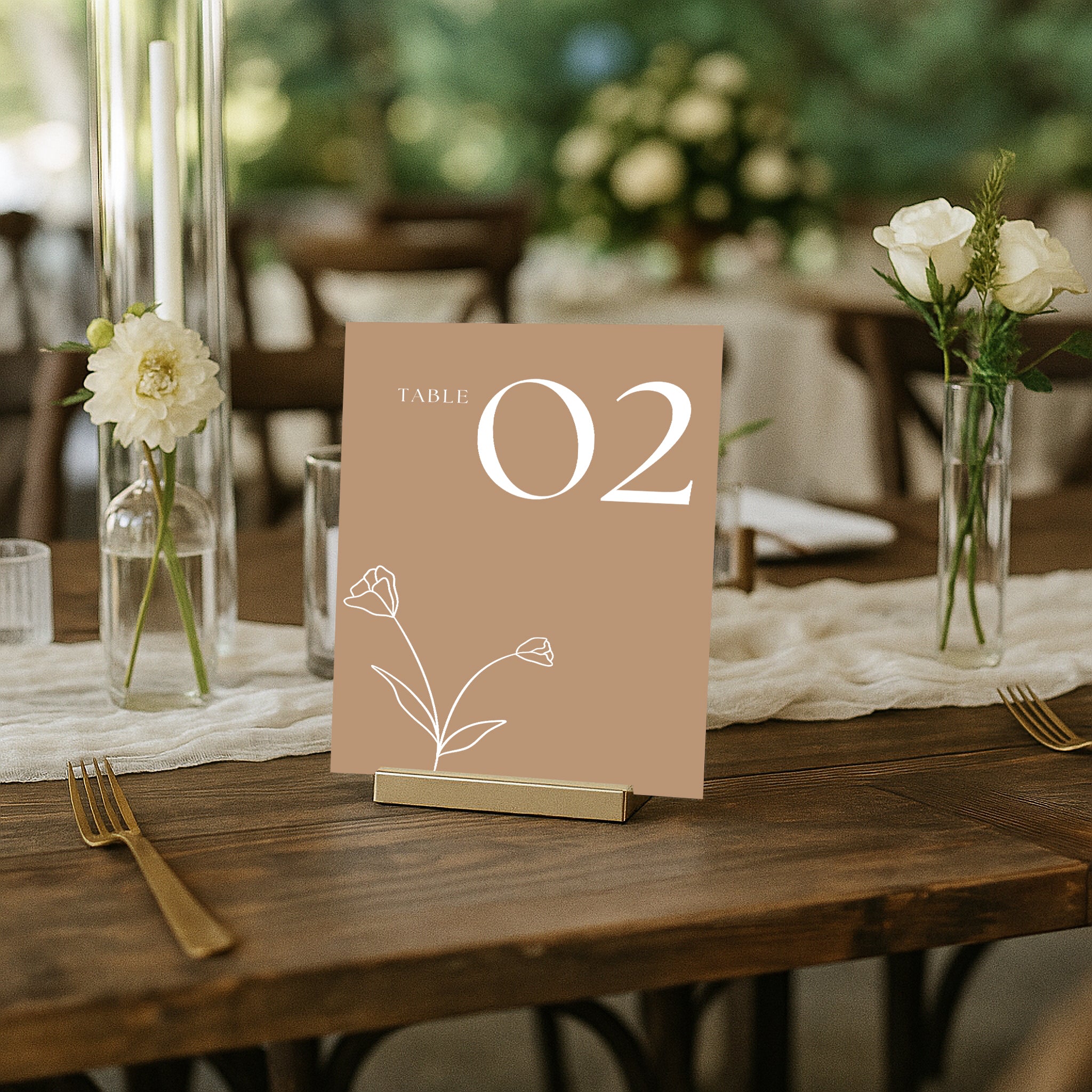 The Seasons Acrylic Table Numbers