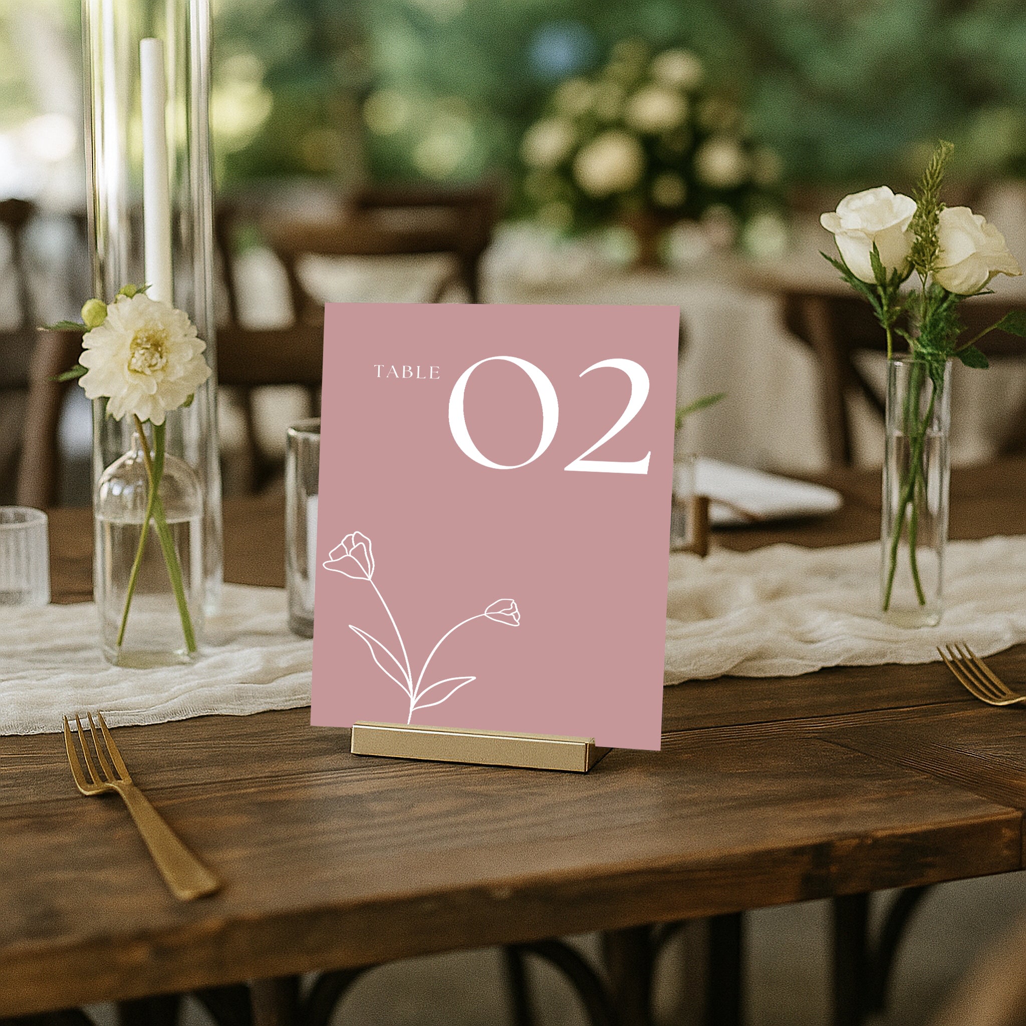 The Seasons Acrylic Table Numbers