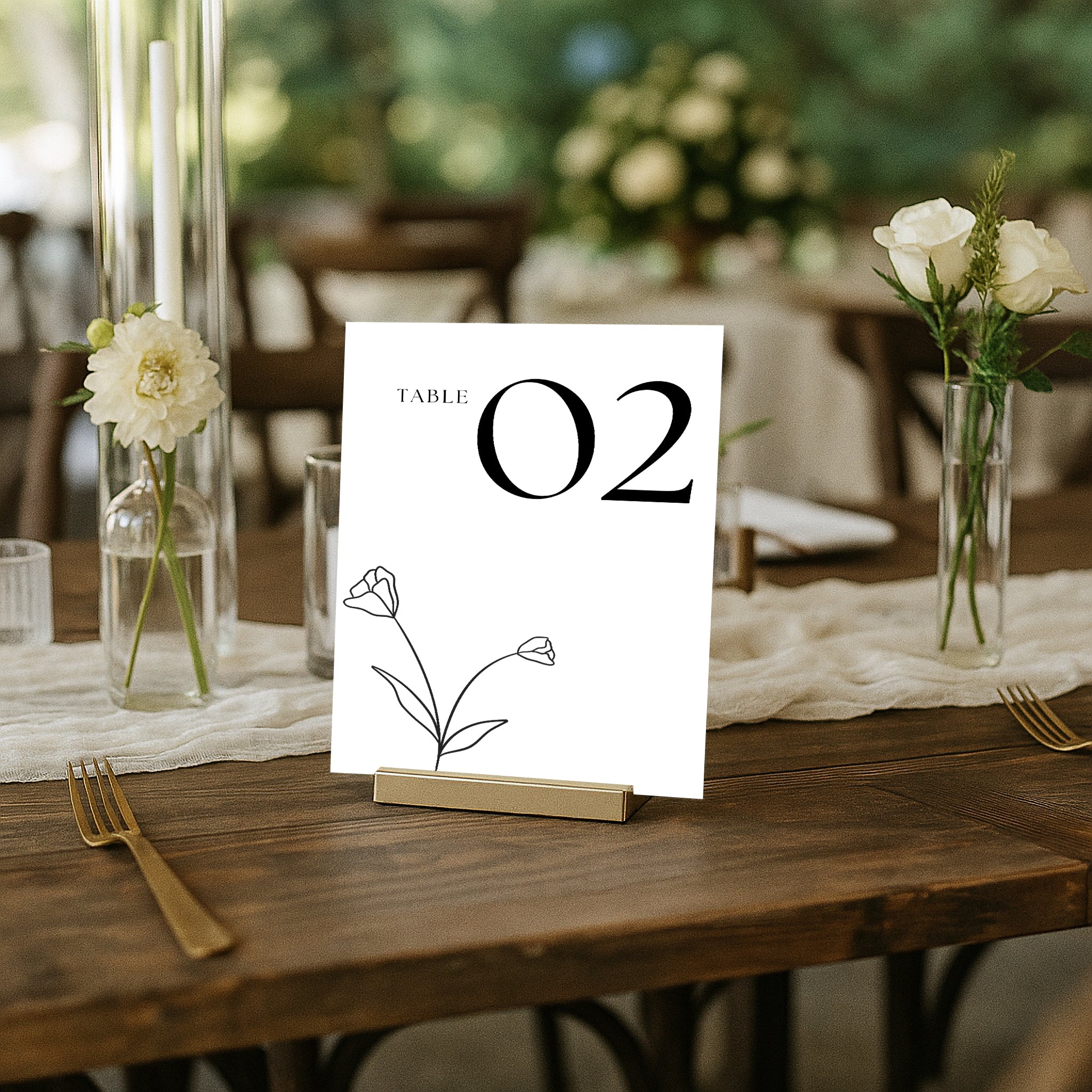 The Seasons Acrylic Table Numbers
