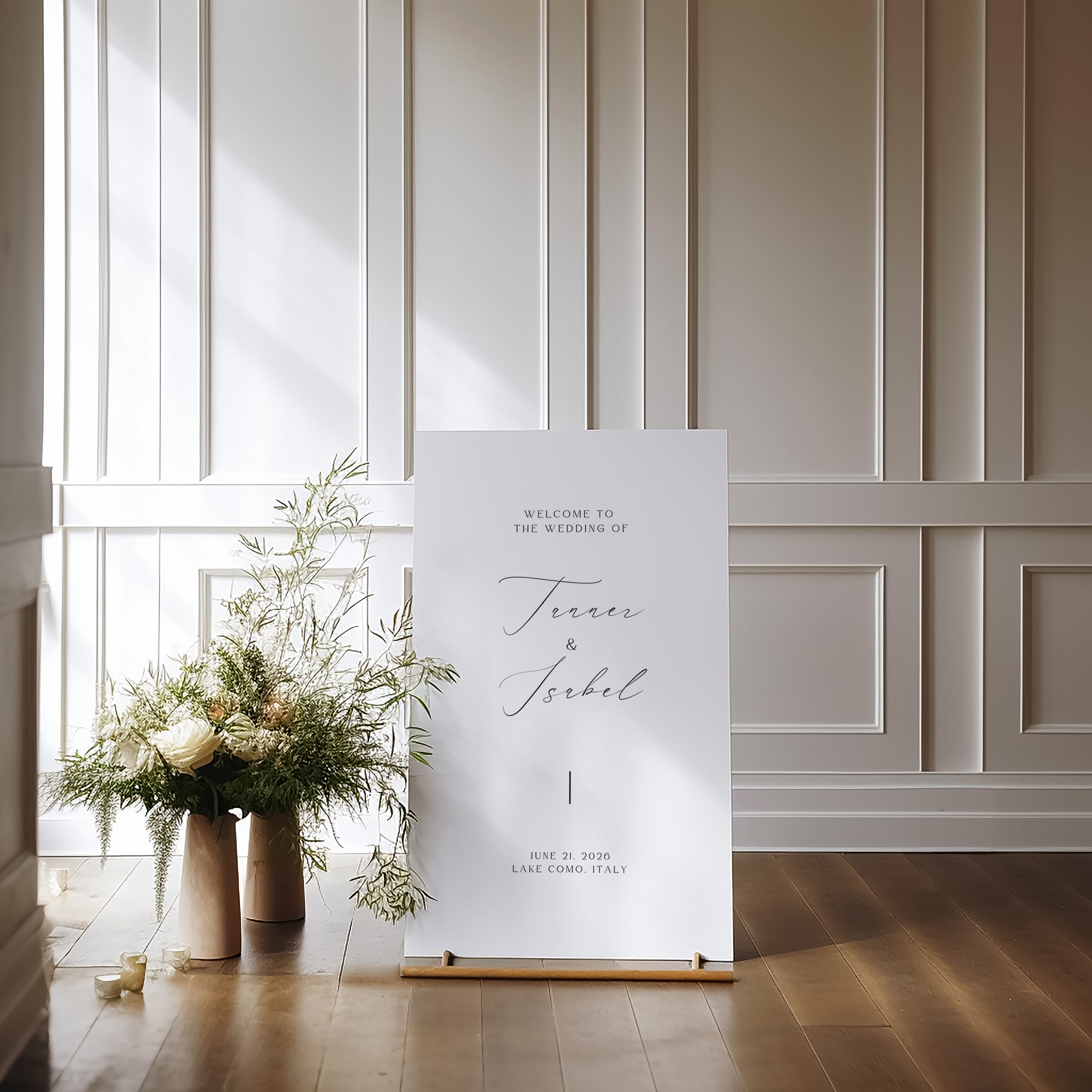 Flavinda Acrylic Welcome Sign