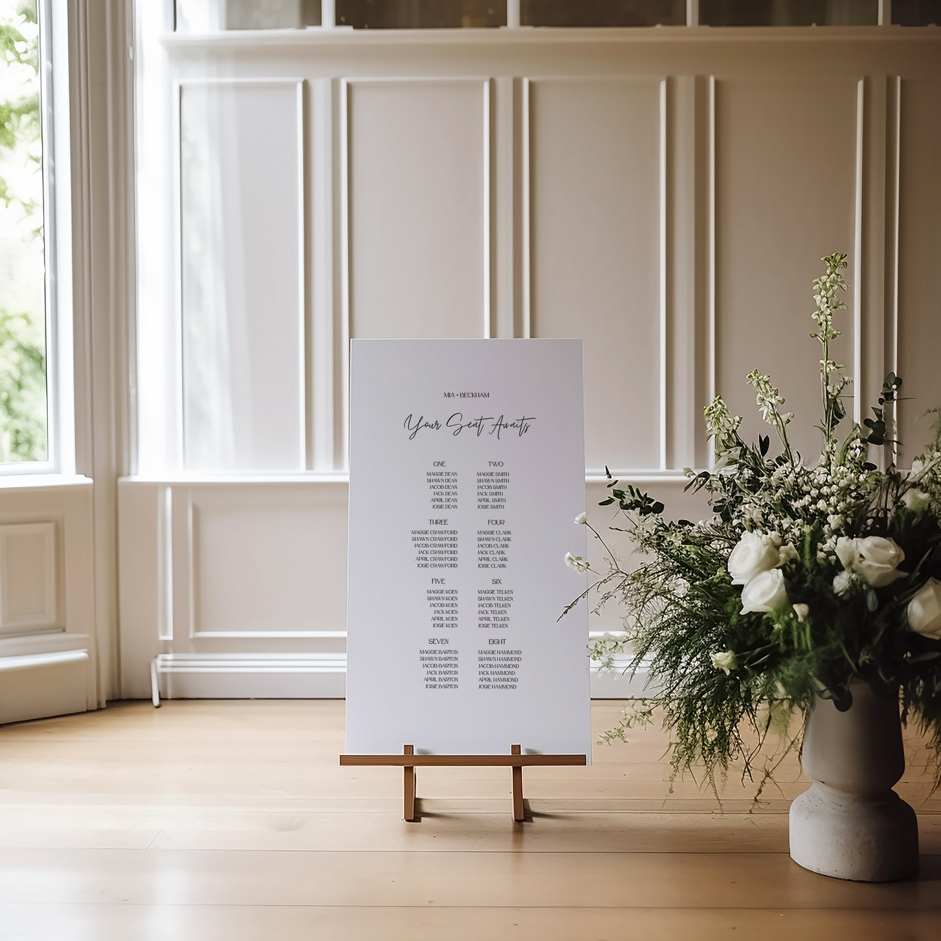 Emitha Acrylic Seating Chart