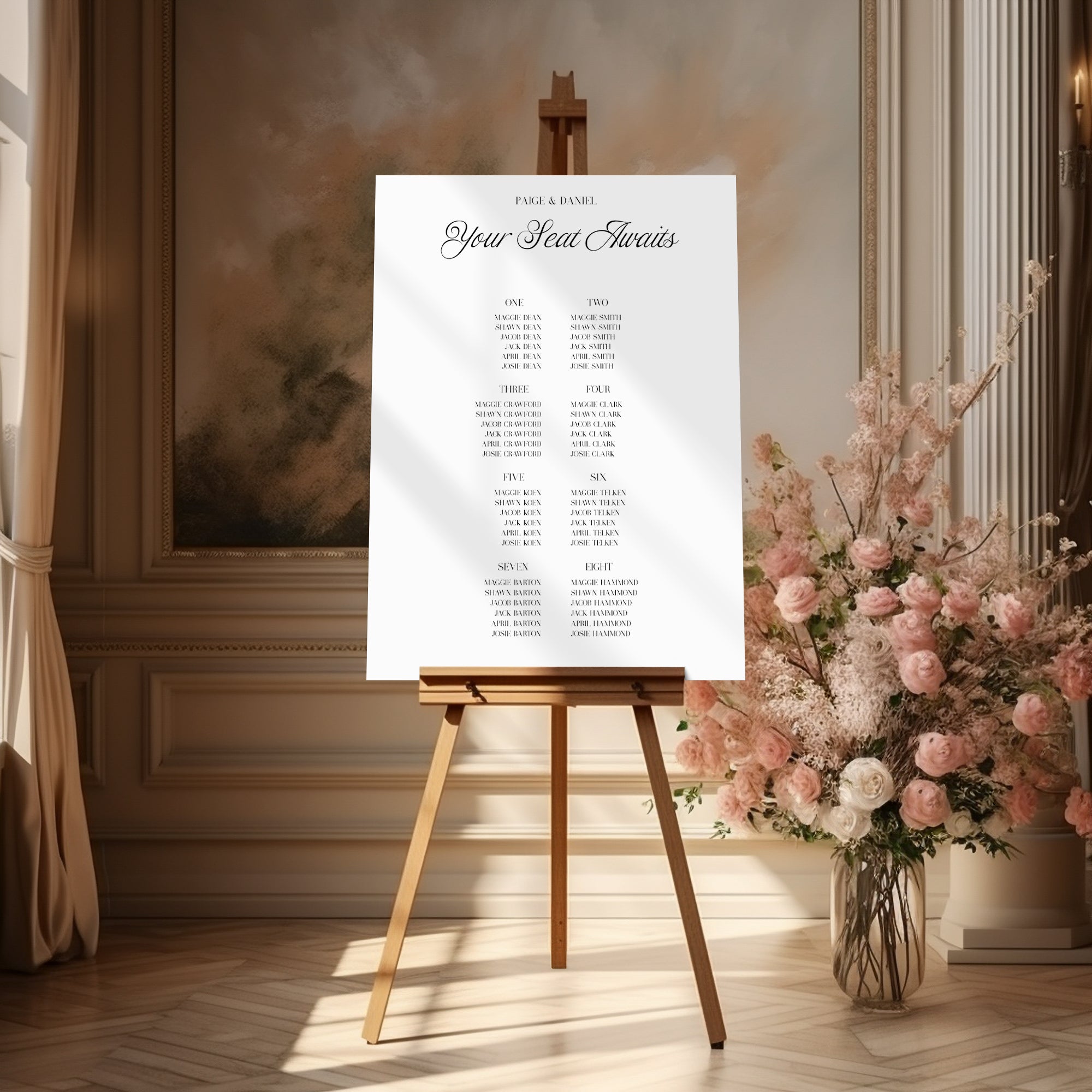 Vallgre Acrylic Seating Chart