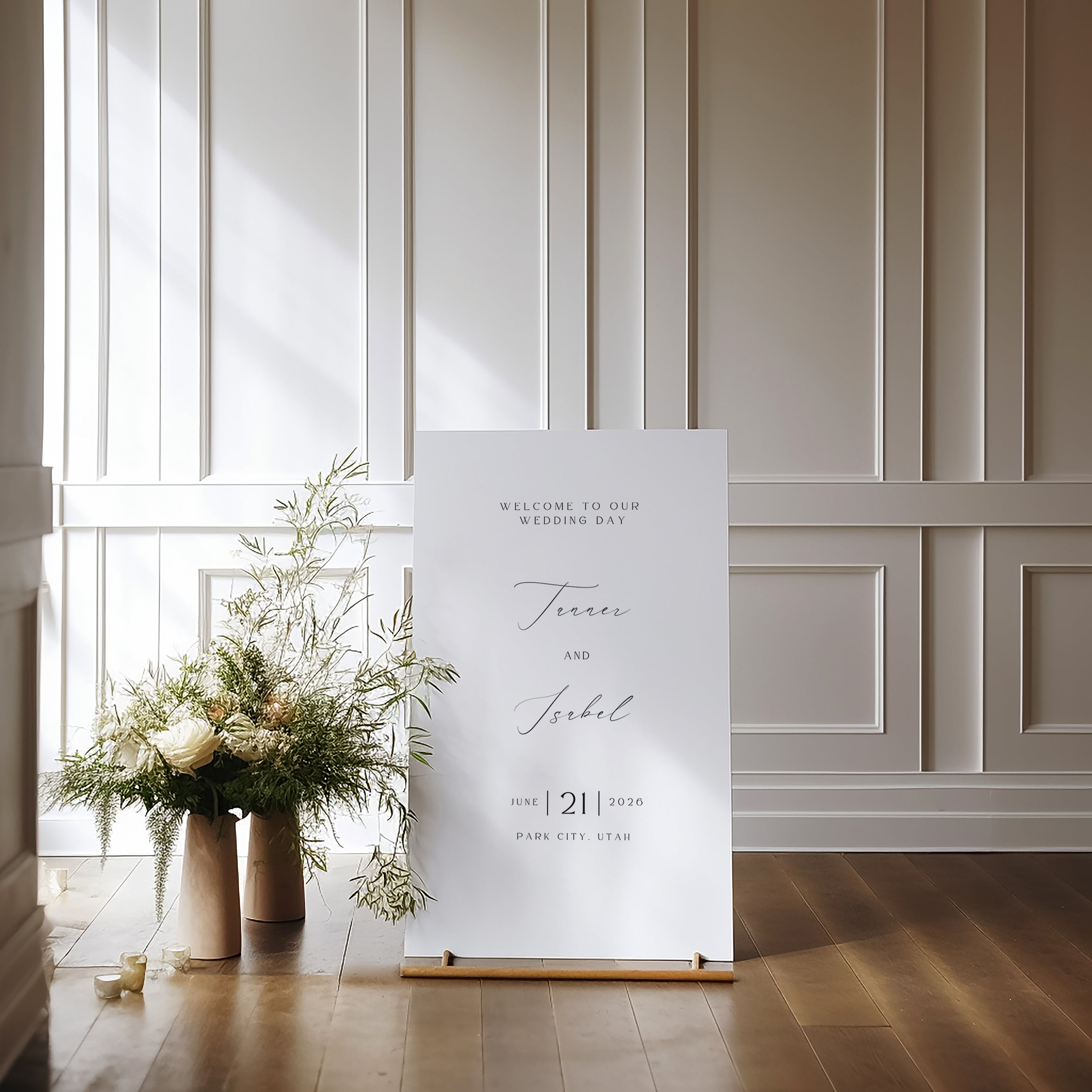 Flavinda Acrylic Welcome Sign