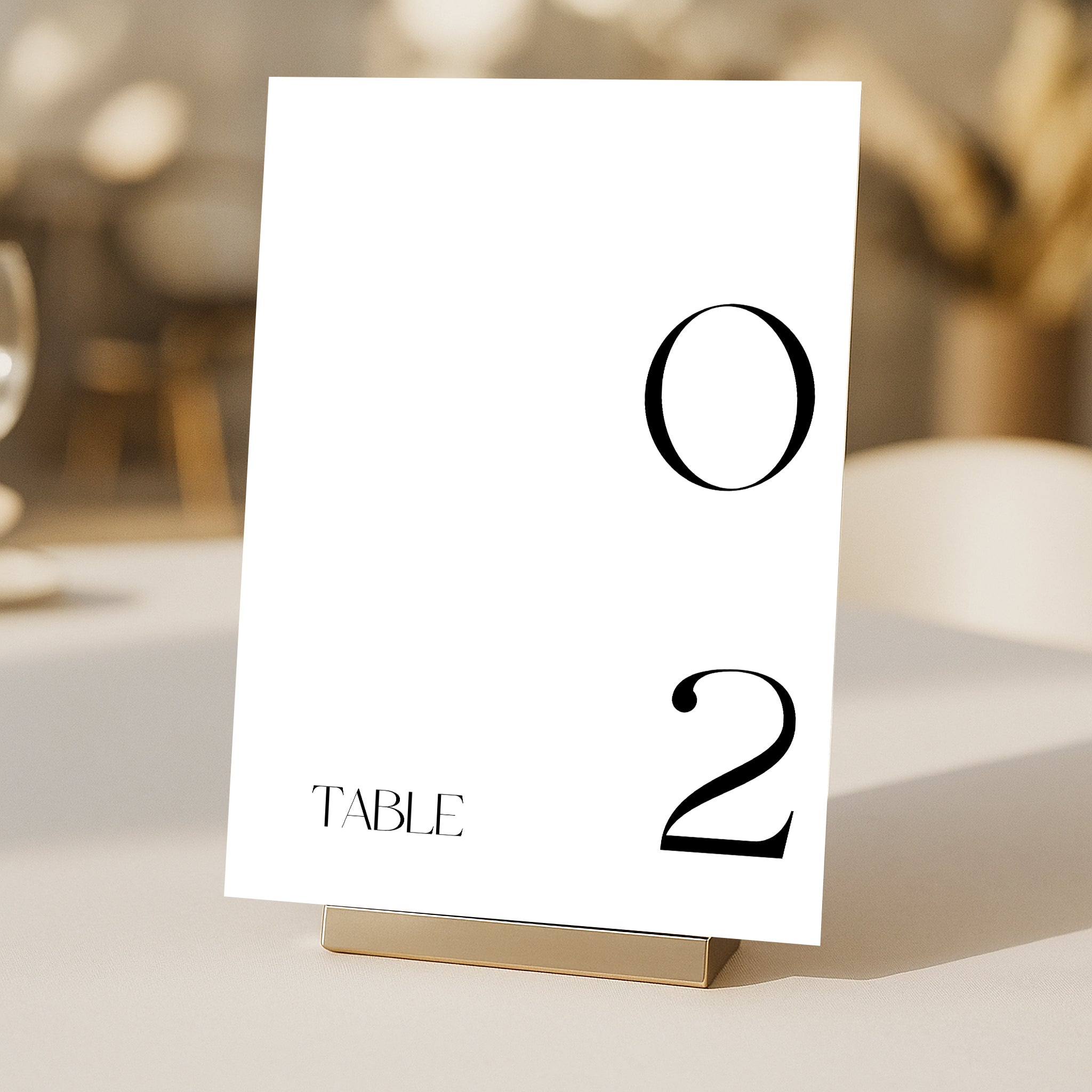 Cigatte Acrylic Table Number