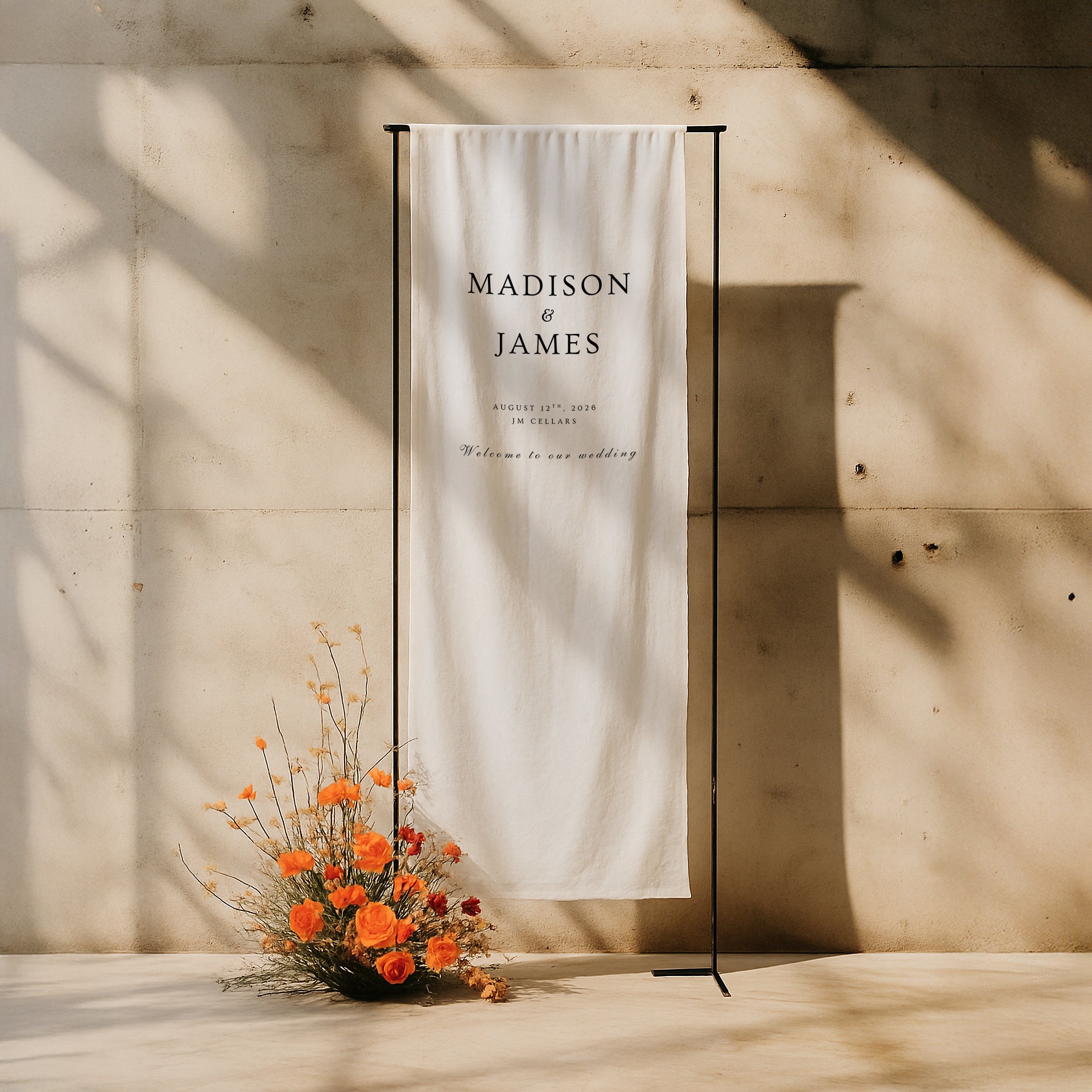 Ovo Linen Welcome Sign
